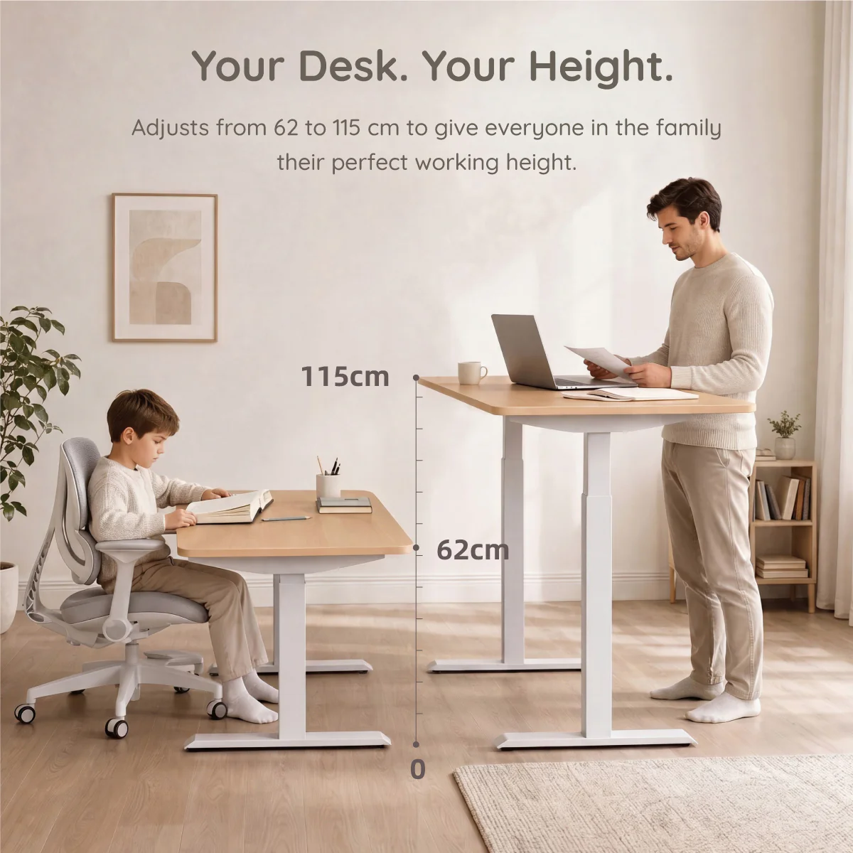 Leo Electric Sit and Stand 1.4m Desk - Image 2