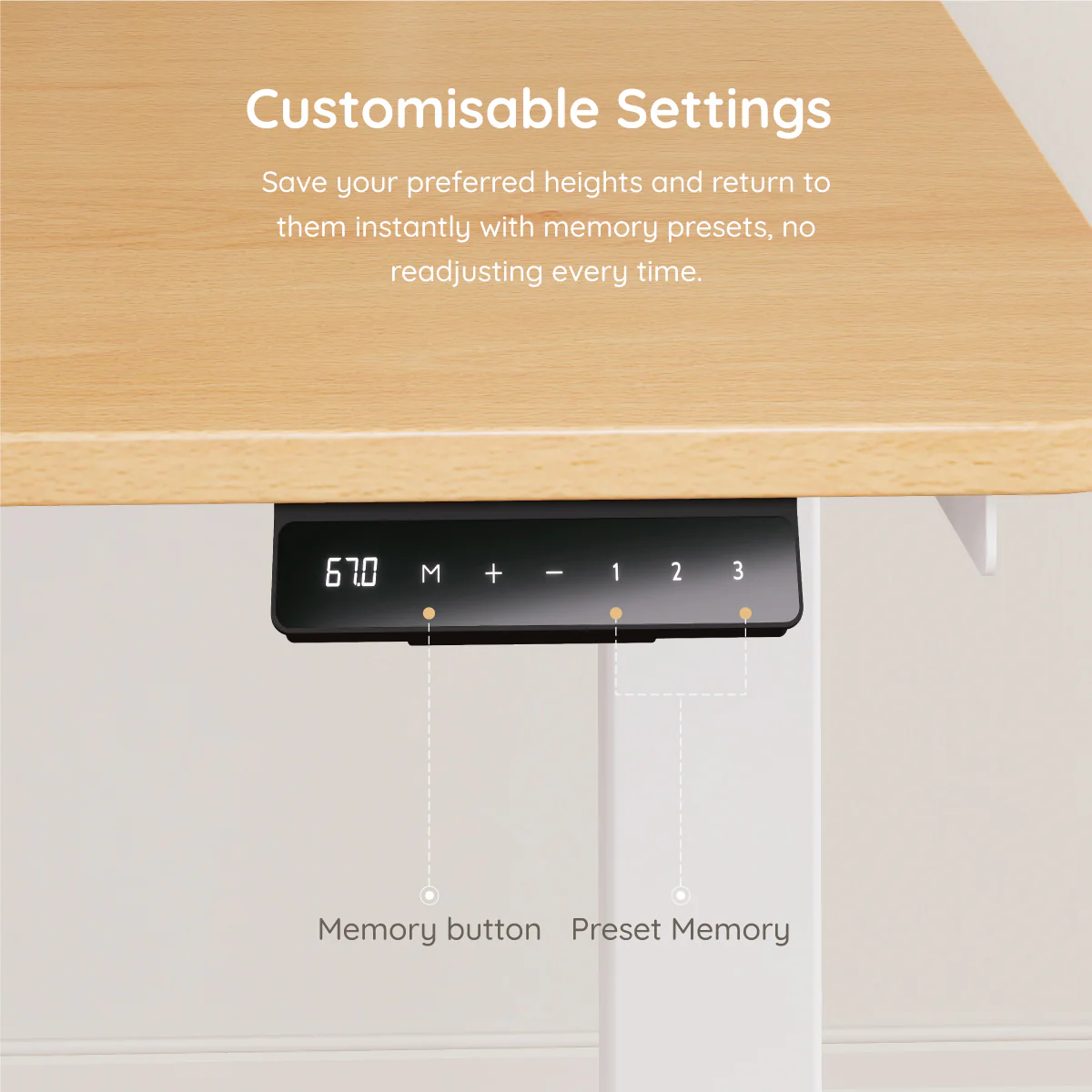 Leo Electric Sit and Stand 1.4m Desk - Image 4