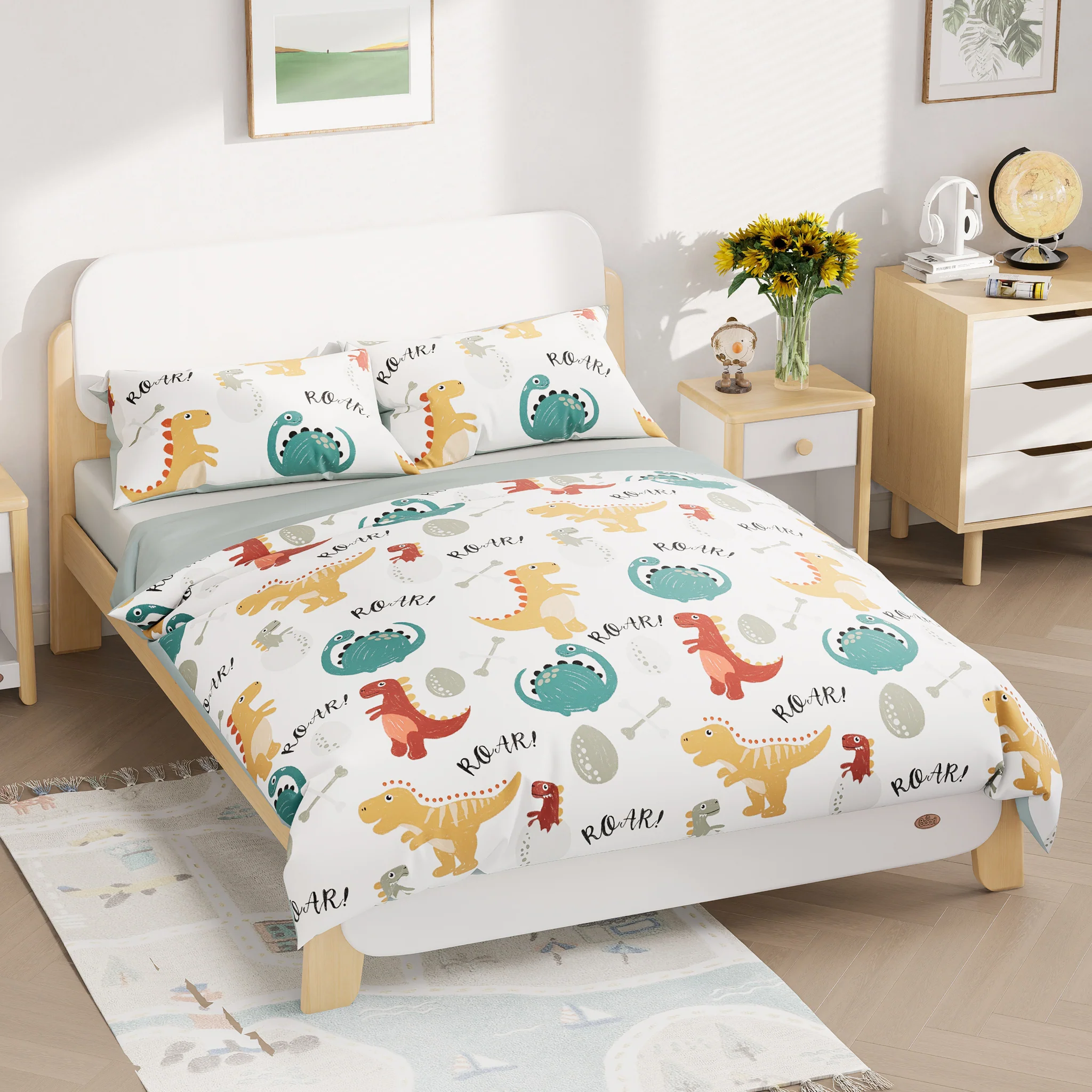 Little Dinosaur Double Quilt Cover Set - Image 2