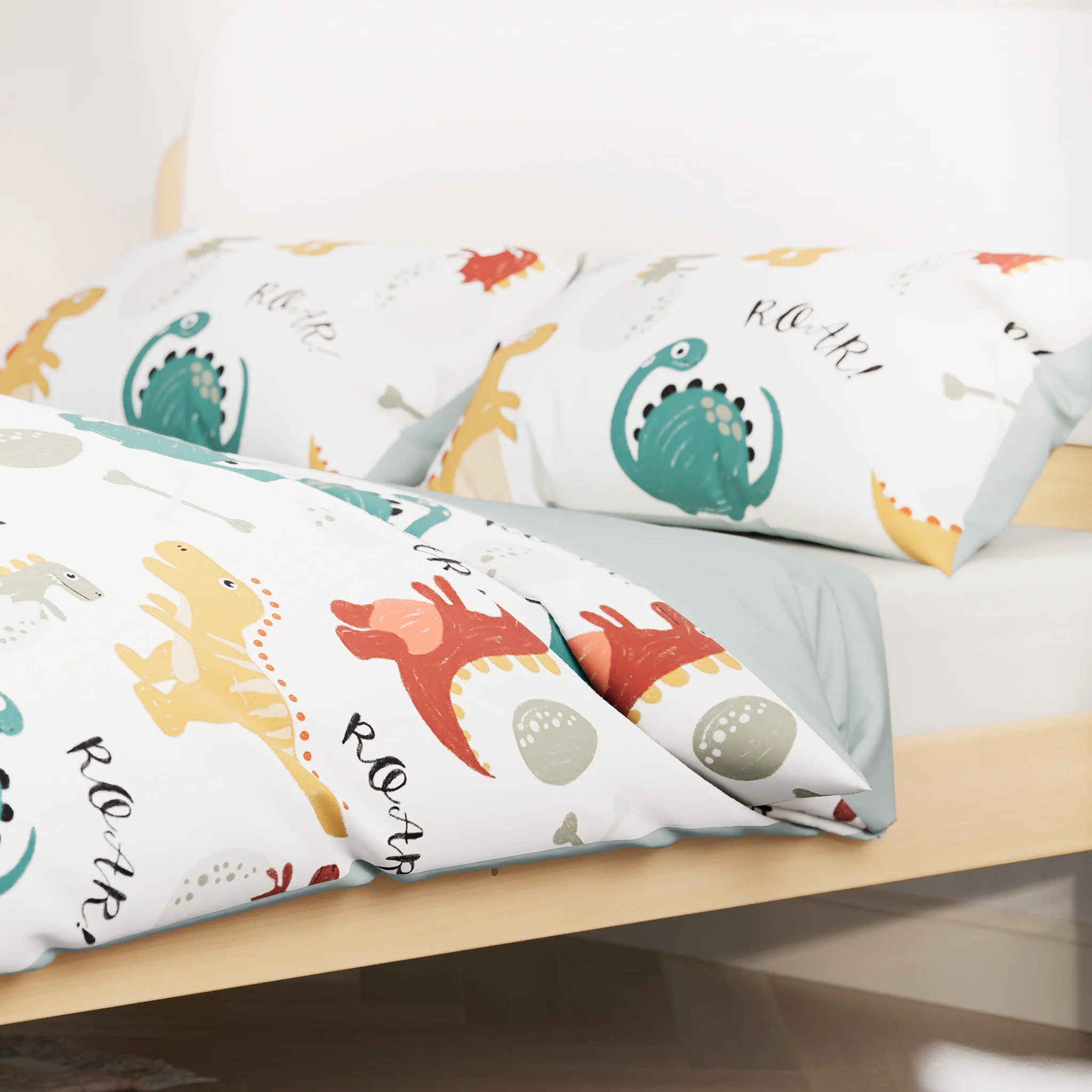Little Dinosaur Double Quilt Cover Set - Image 4