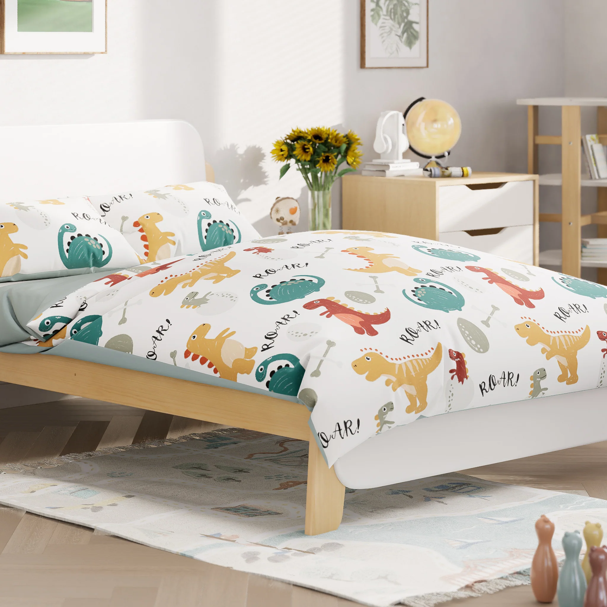 Little Dinosaur Double Quilt Cover Set - Image 5