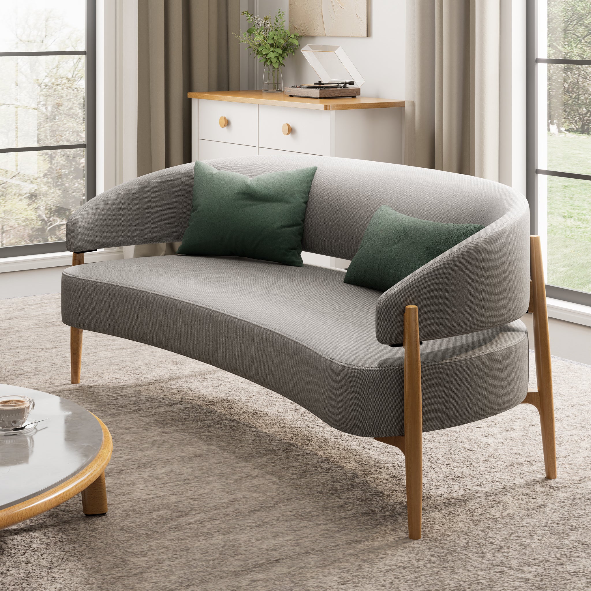 Luna Curved 2 Seater Sofa - Image 7