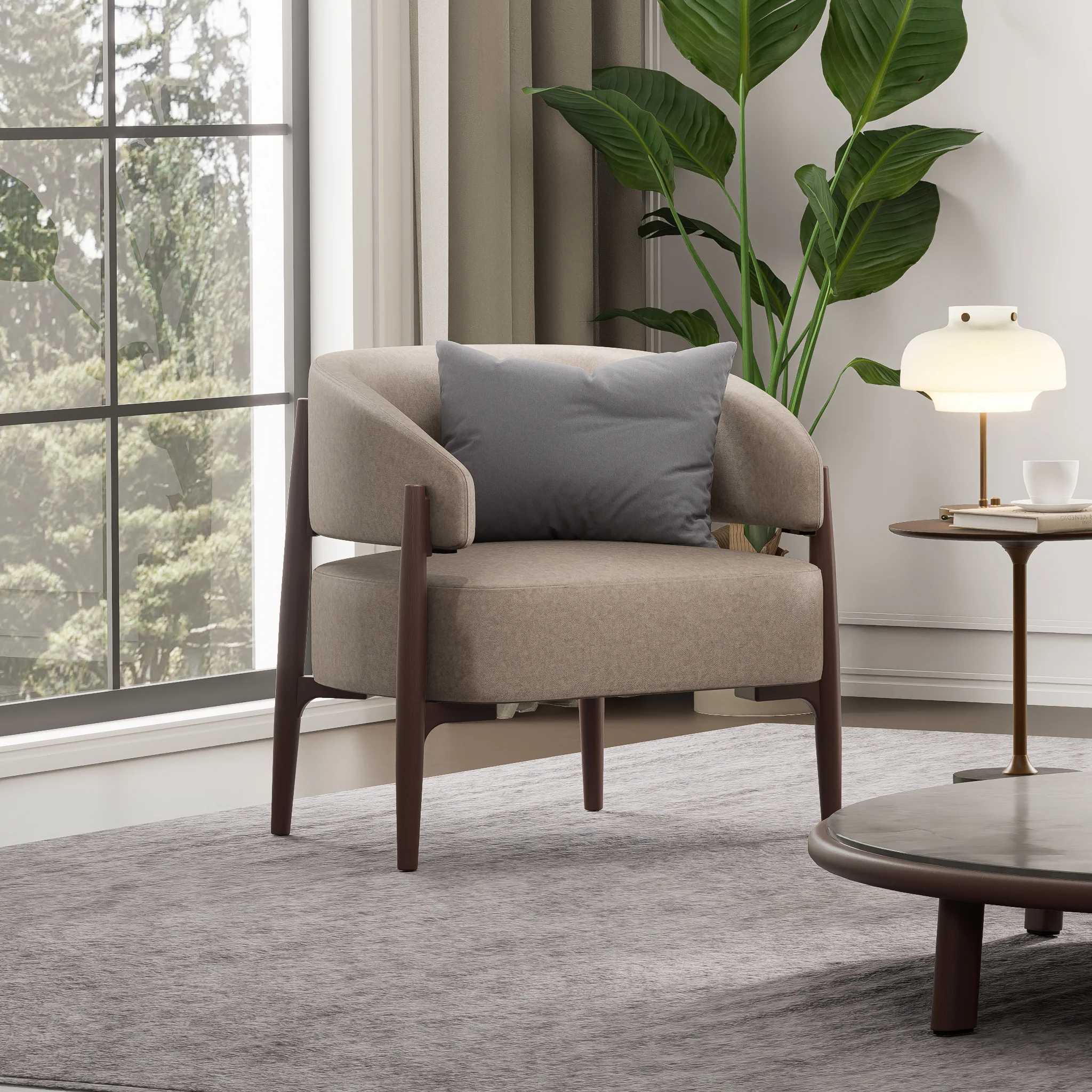 Luna Curved Armchair - Image 3