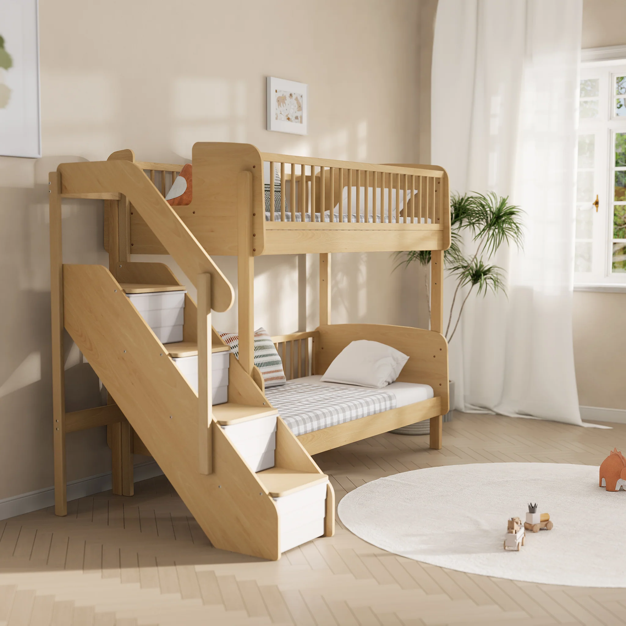 Matilda Single Bunk Bed + Storage Staircase - Image 4