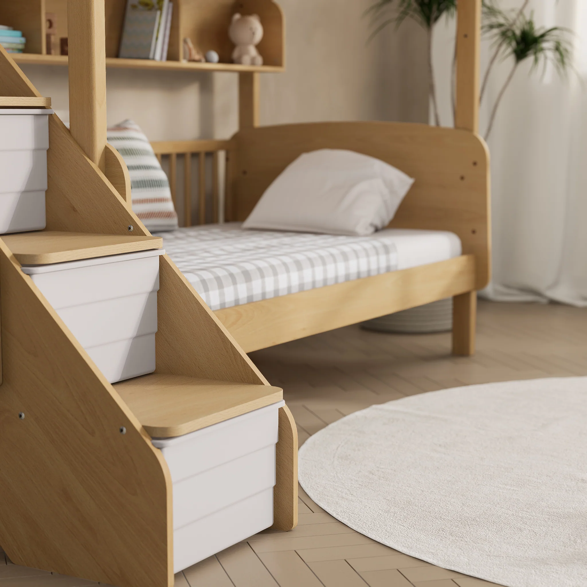 Matilda Single Bunk Bed + Storage Staircase - Image 5