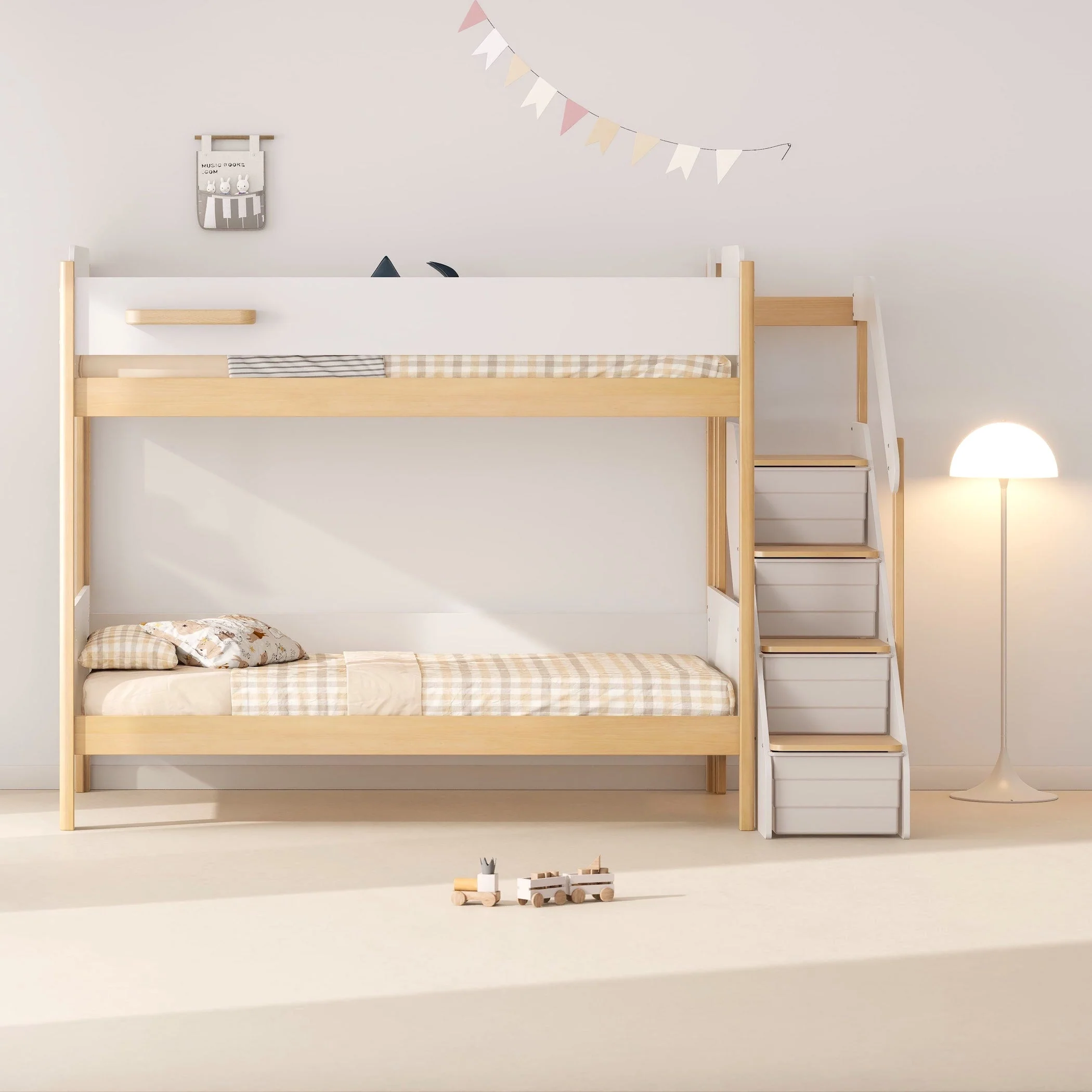 Natty King Single Bunk + Storage Staircase