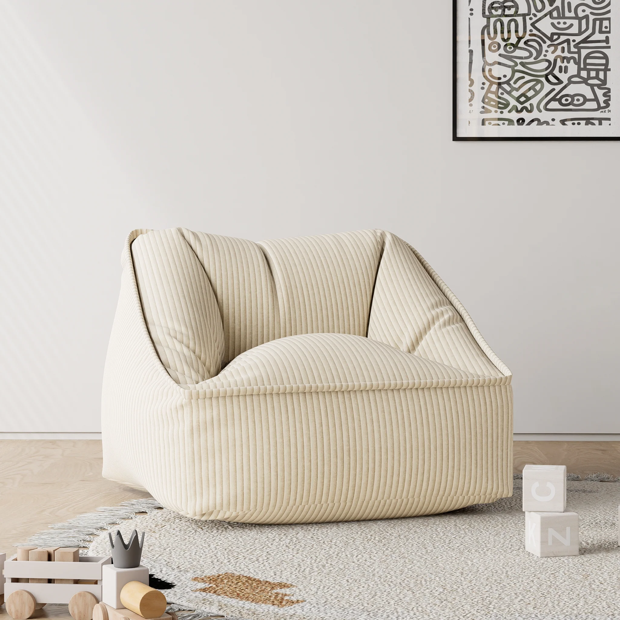 Olli Kids Corduroy Lounge Chair V26