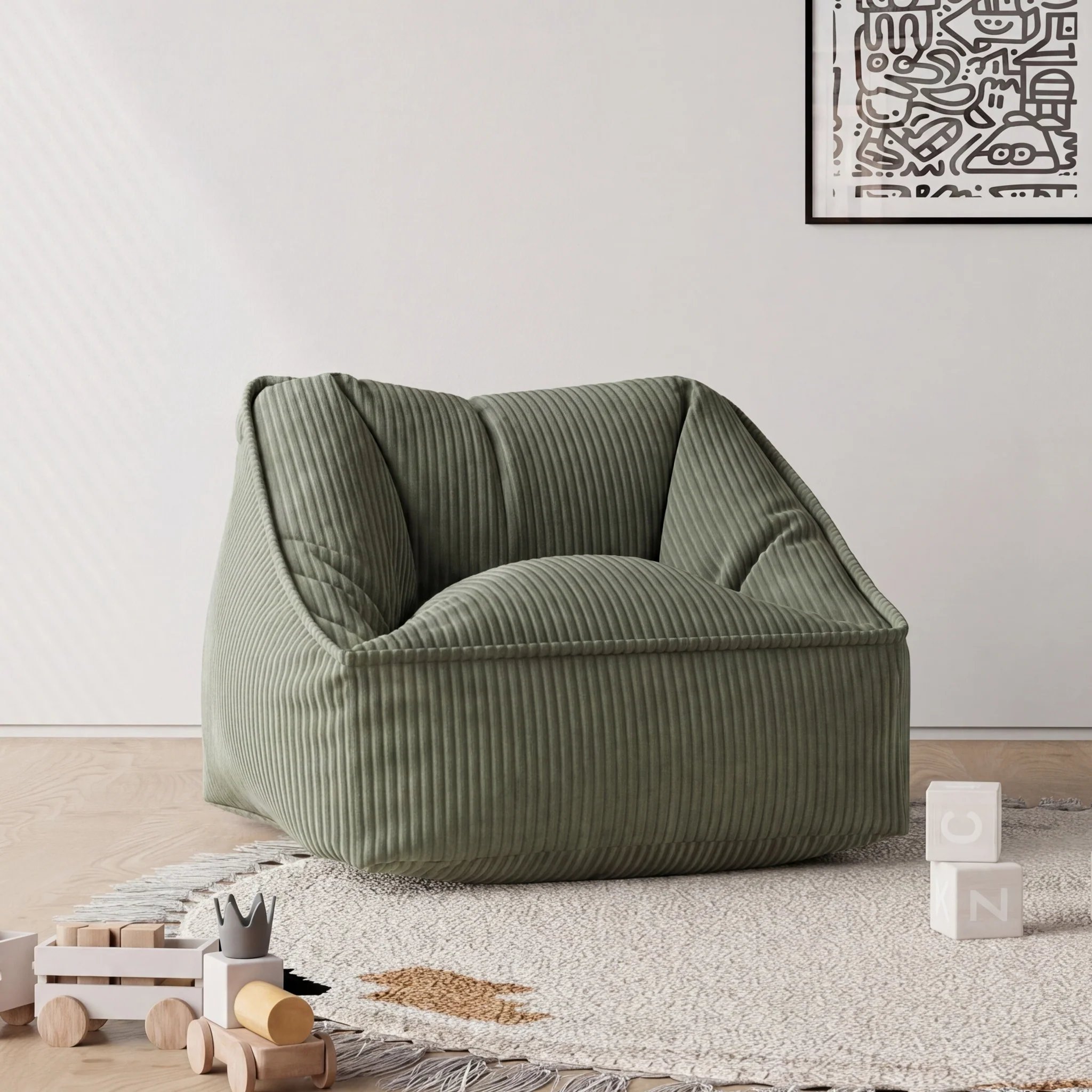 Olli Kids Corduroy Lounge Chair V26 - Image 6