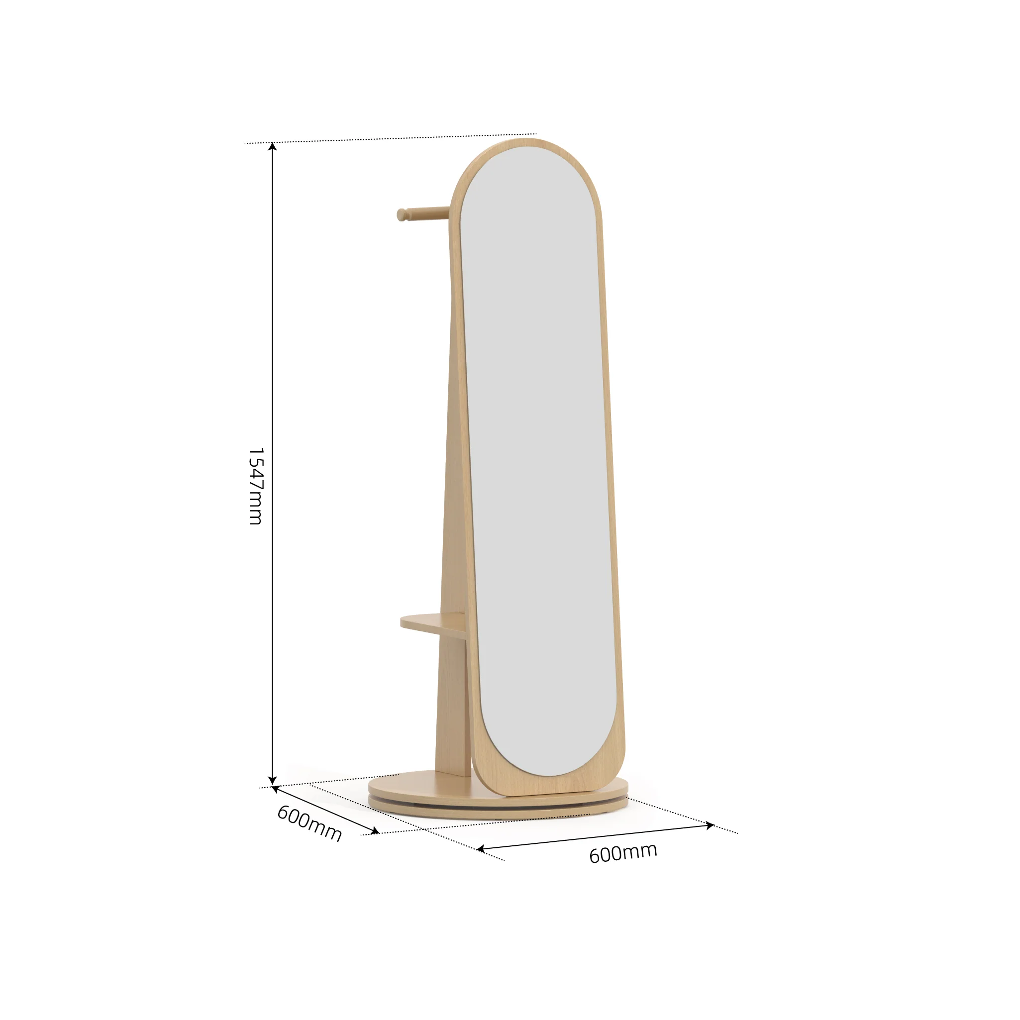 Orbis Rotating Dressing Mirror - Image 2