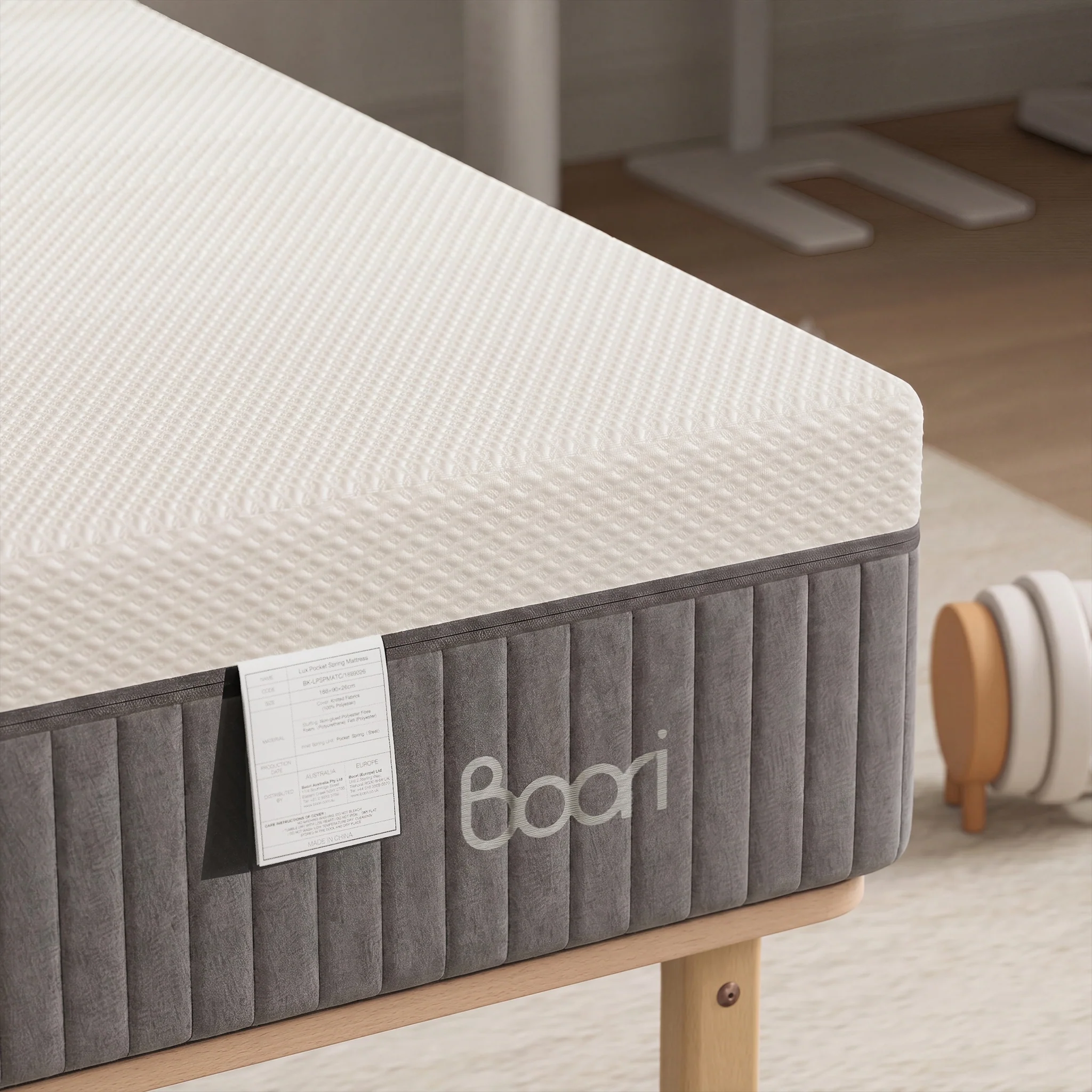 Single Lux Pocket Spring Mattress 188 x 90 x 26cm - Image 11