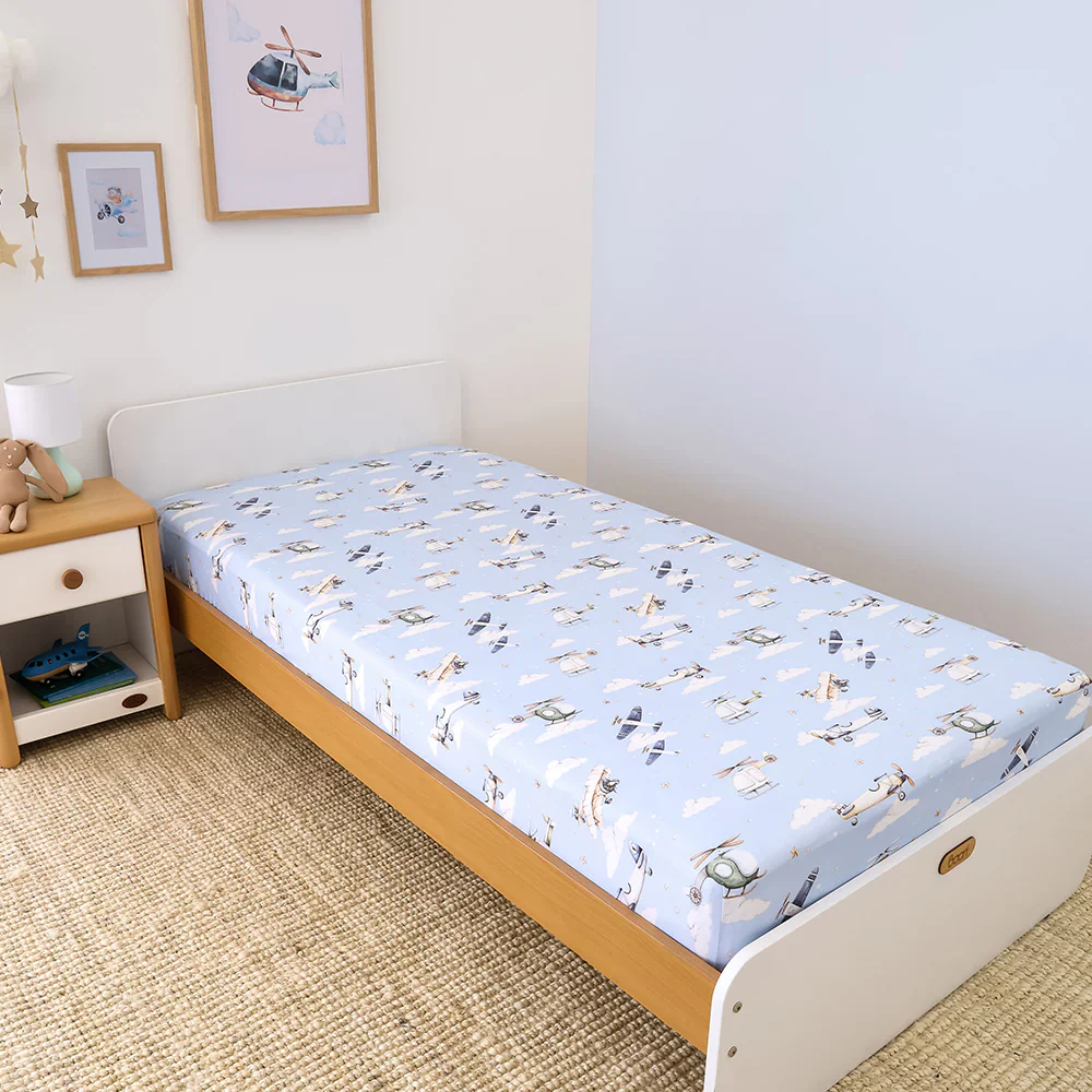 Snuggle Hunny King Single Fitted Sheet - Taking Flight - Image 2