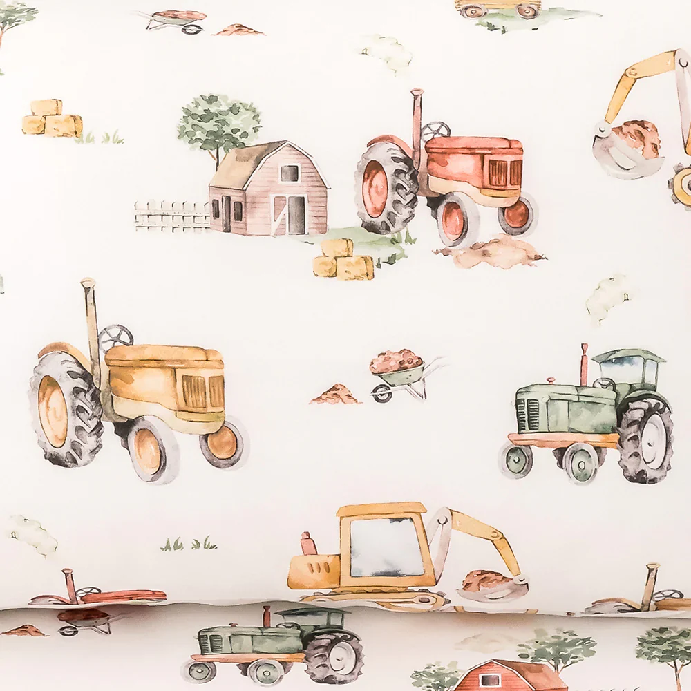 Snuggle Hunny Single Pillowcase - Diggers & Tractors - Image 4