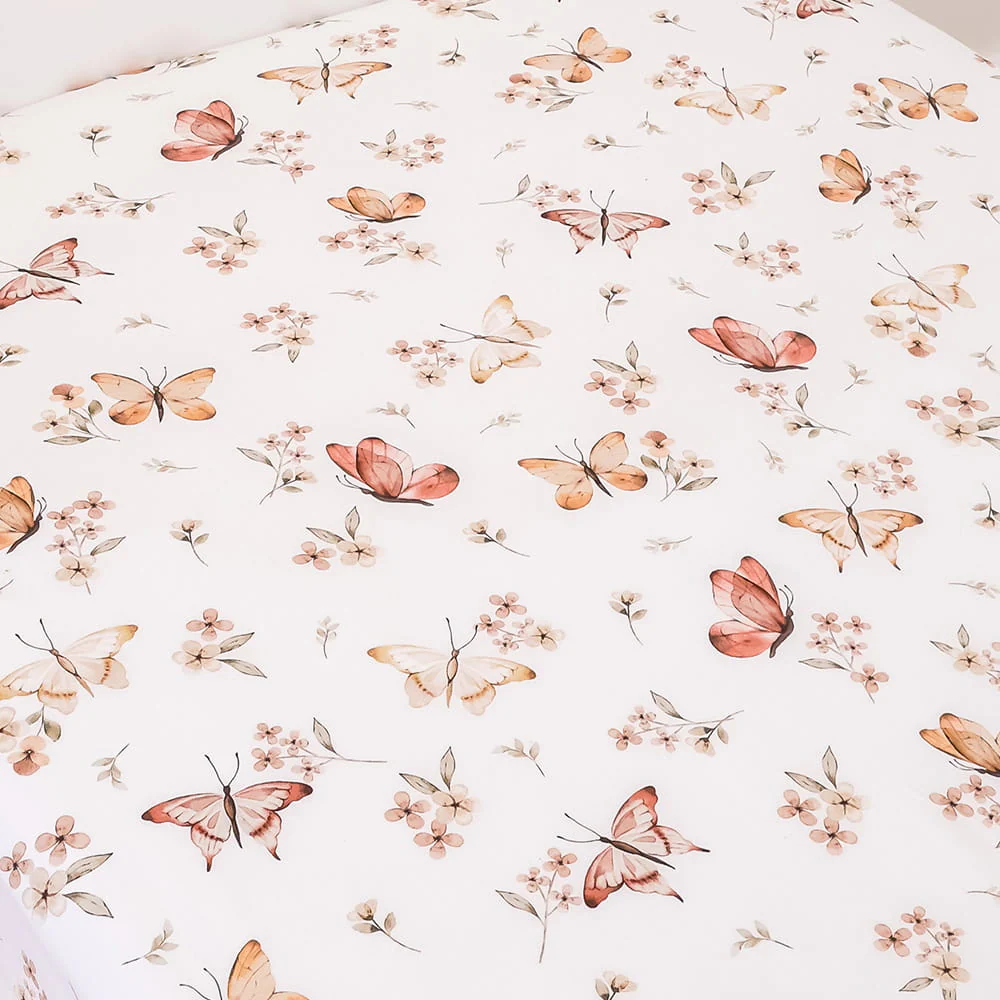 Snuggle Hunny King Single Fitted Sheet - Butterfly - Image 3
