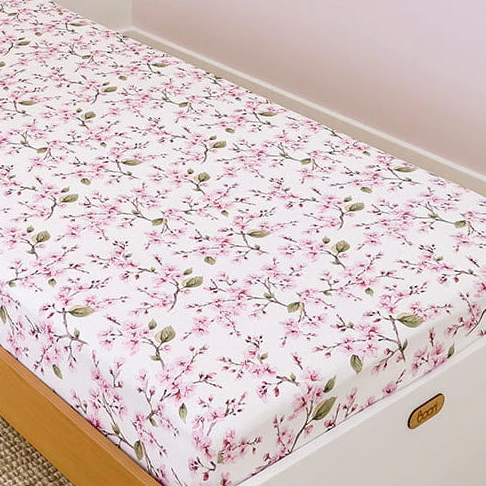 Snuggle Hunny Double Fitted Sheet - Cherry Blossom - Image 3