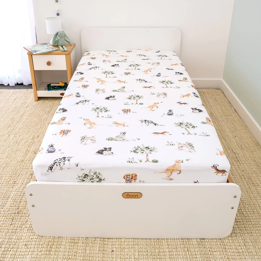 Snuggle Hunny Single Fitted Sheet - Dog Park - Image 3