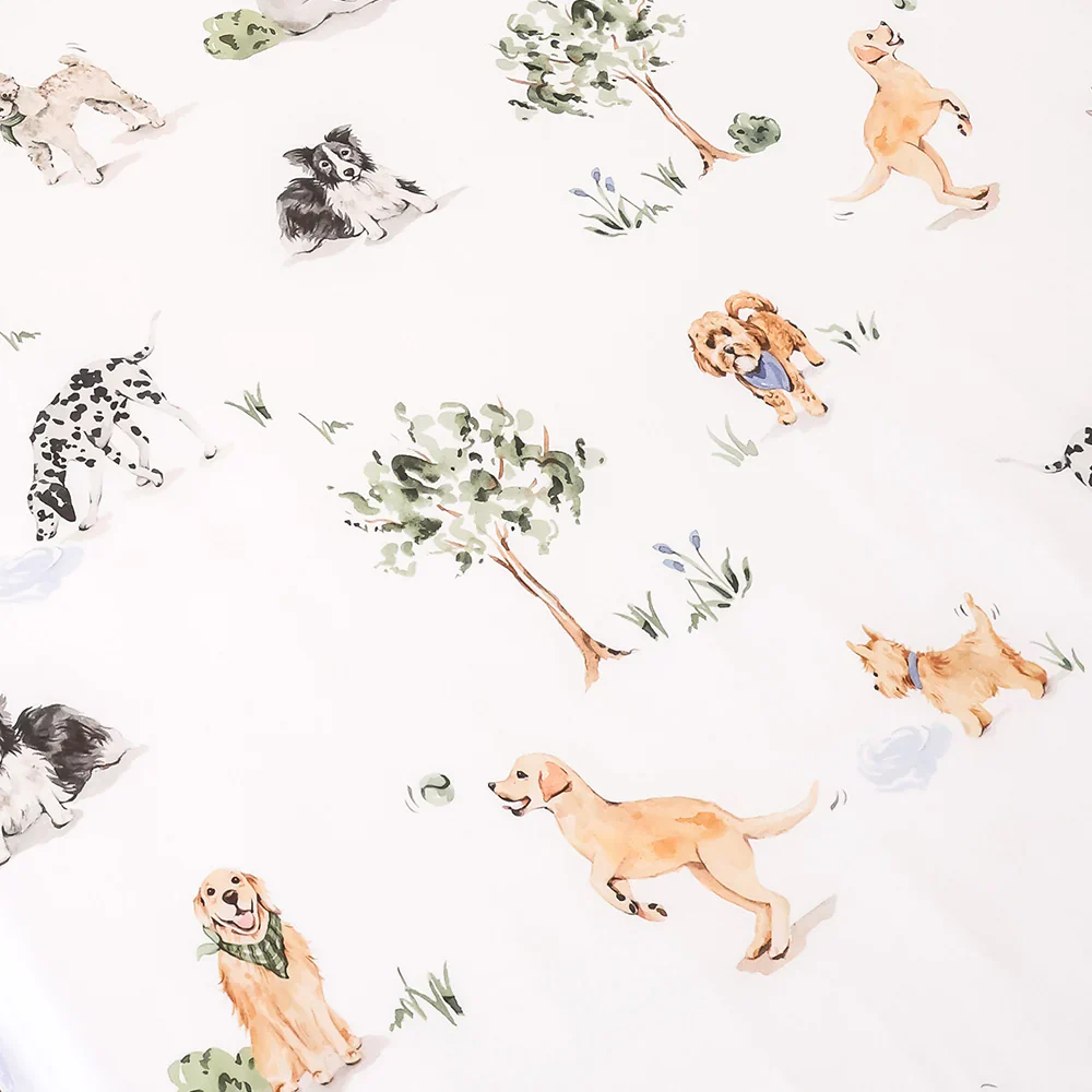 Snuggle Hunny Single Fitted Sheet - Dog Park - Image 4