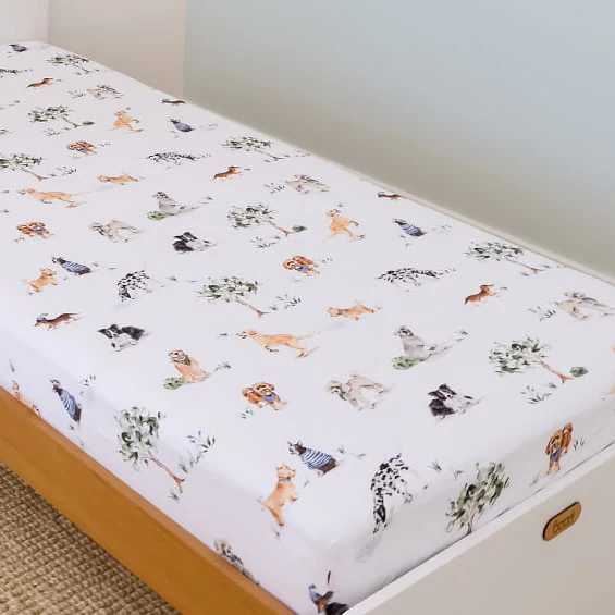 Snuggle Hunny Single Fitted Sheet - Dog Park - Image 5