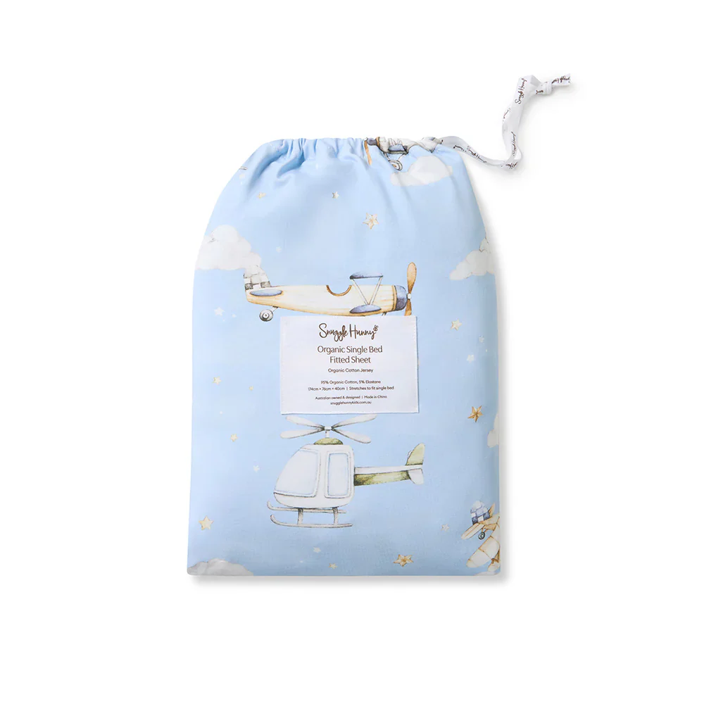 Snuggle Hunny Single Fitted Sheet - Taking Flight - Image 6