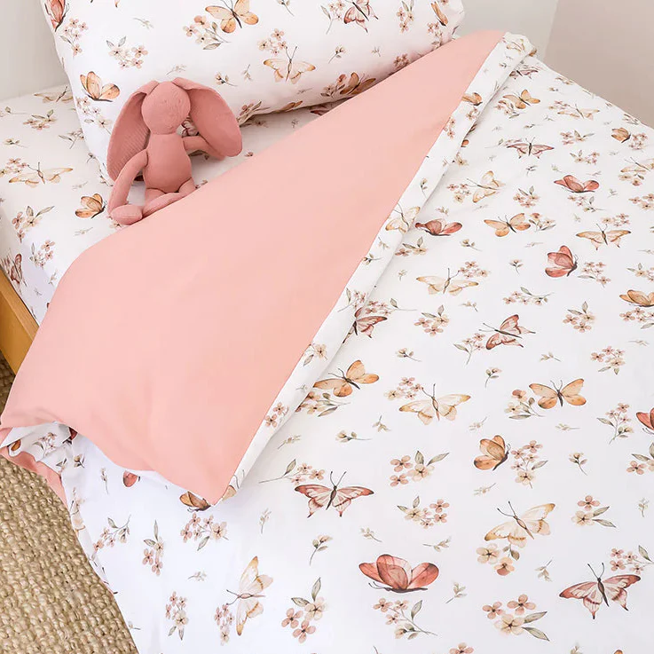 Snuggle Hunny Single Quilt Cover - Butterfly