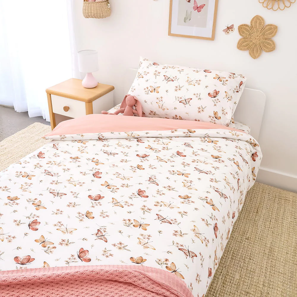 Snuggle Hunny Single Quilt Cover - Butterfly - Image 2