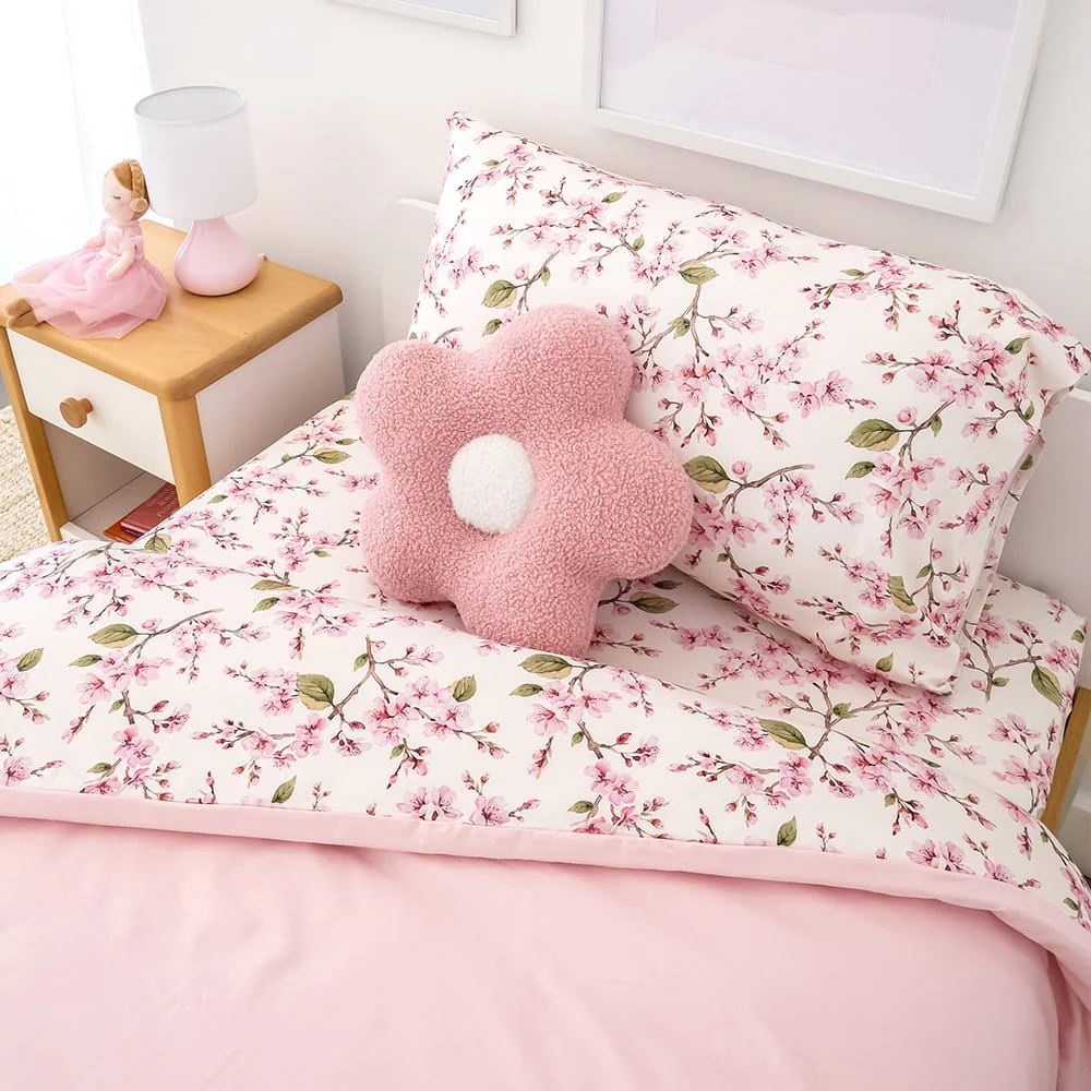 Snuggle Hunny Double Quilt Cover - Cherry Blossom - Image 3