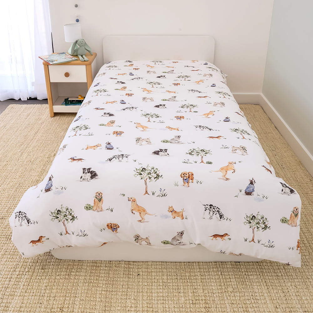 Snuggle Hunny Single Quilt Cover - Dog Park - Image 3