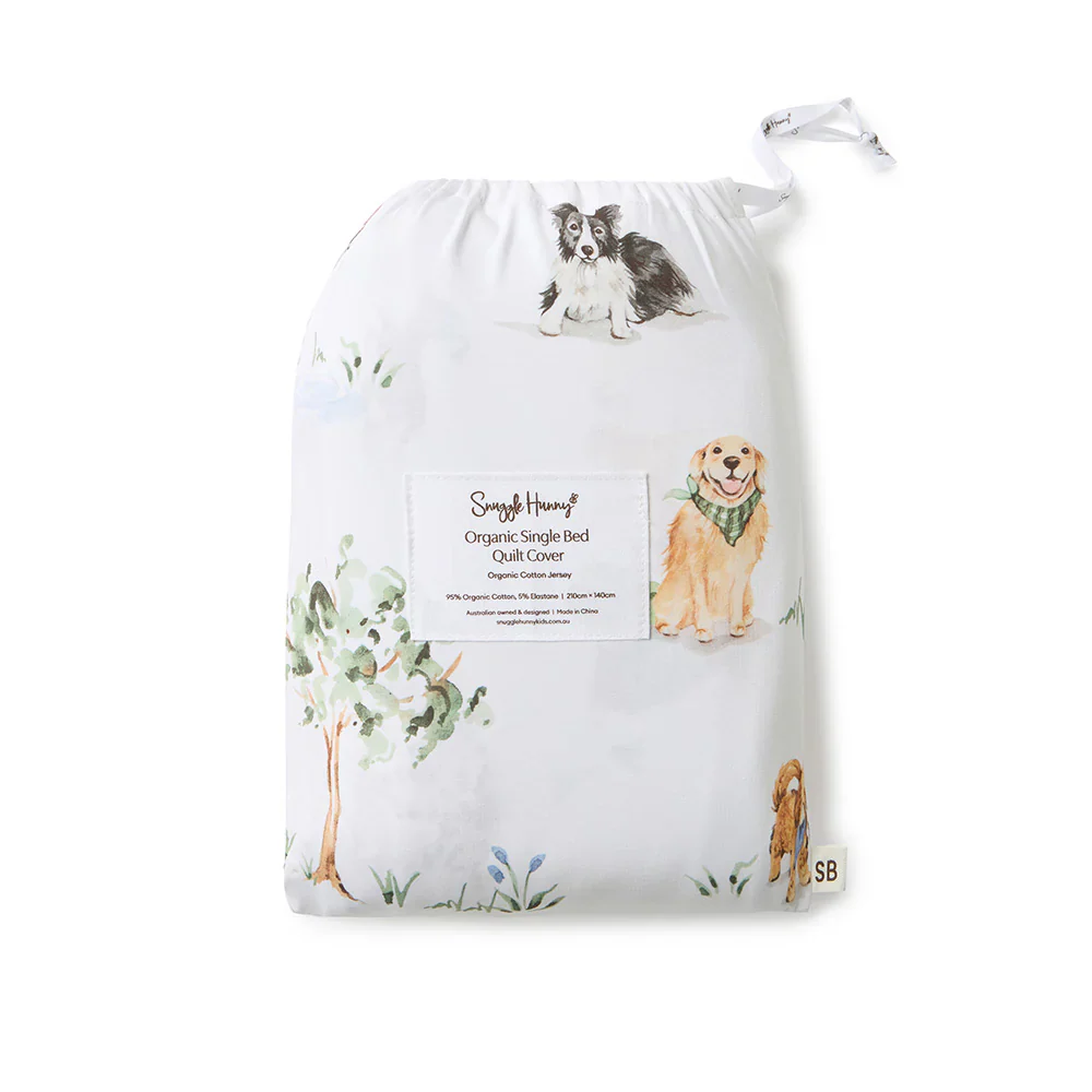Snuggle Hunny Single Quilt Cover - Dog Park - Image 4