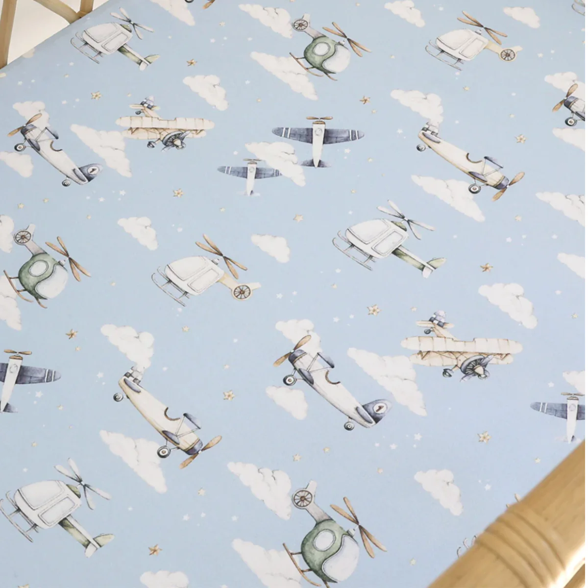 Taking Flight Organic Bassinet Sheet | Change Pad Cover