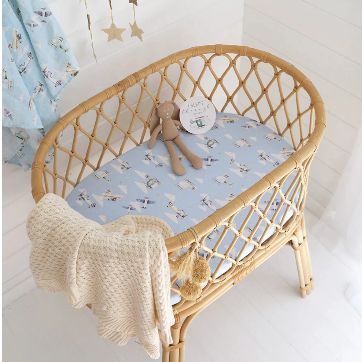 Taking Flight Organic Bassinet Sheet | Change Pad Cover - Image 3