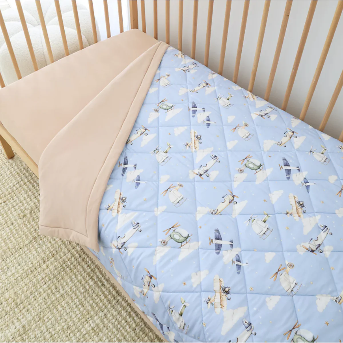 Taking Flight Organic Cotton Cot Comforter - Image 3