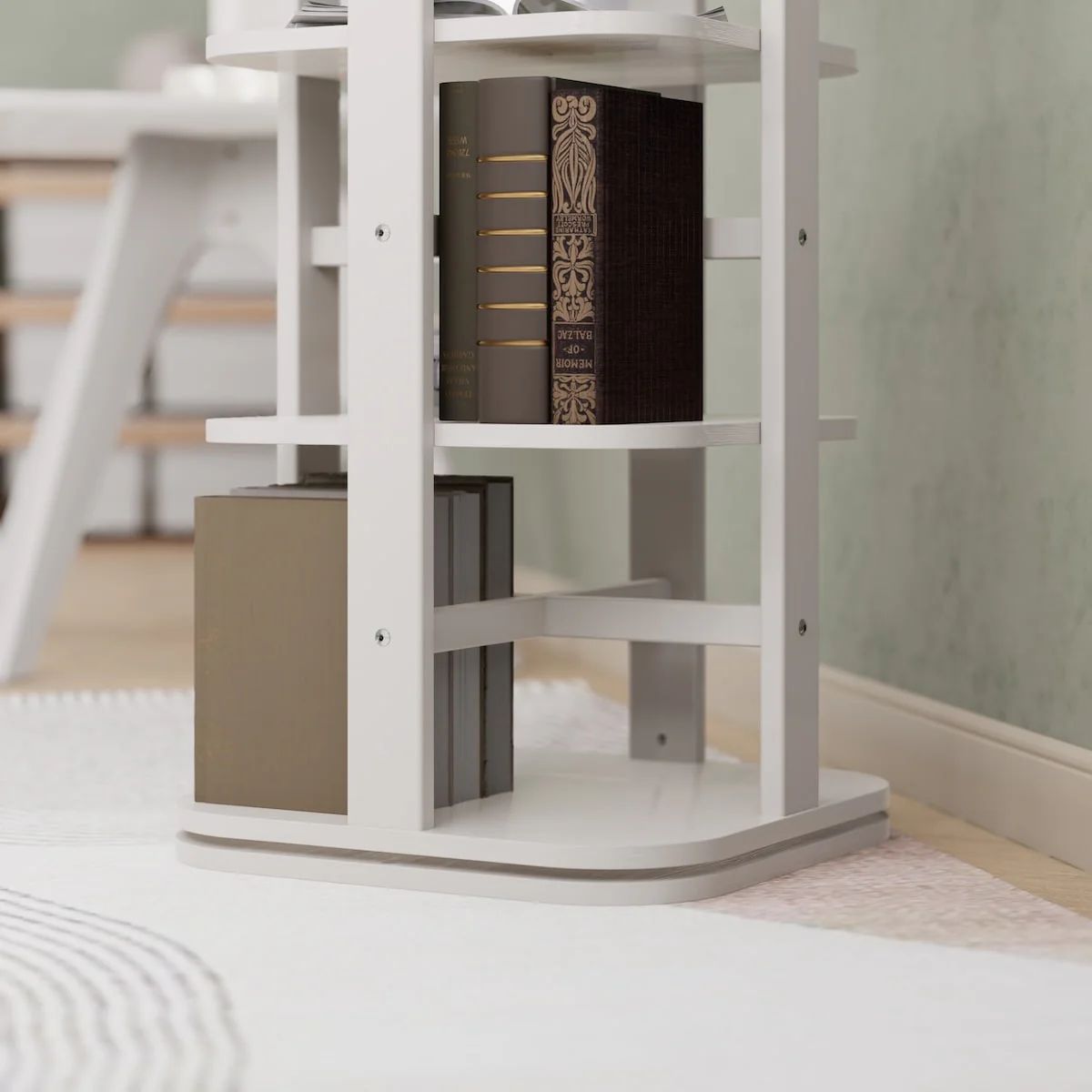 Tall Tidy Rotating Bookshelf - Image 10