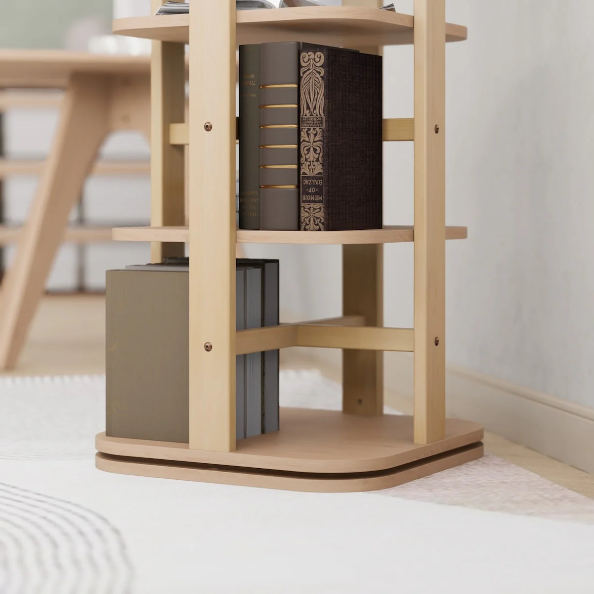 Tall Tidy Rotating Bookshelf - Image 11