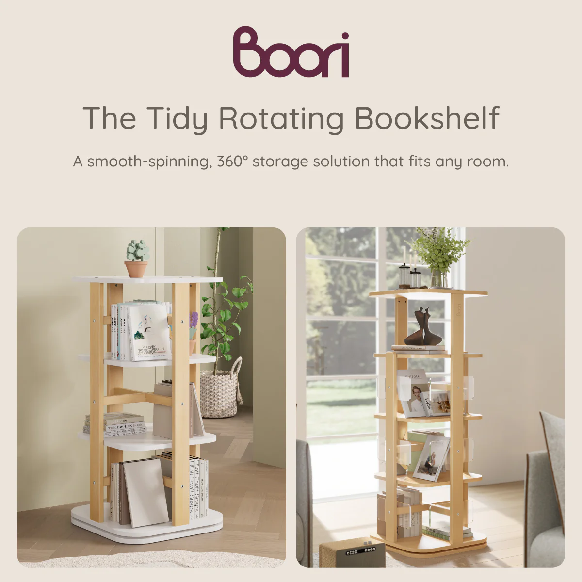Tidy Rotating Bookshelf - Image 3