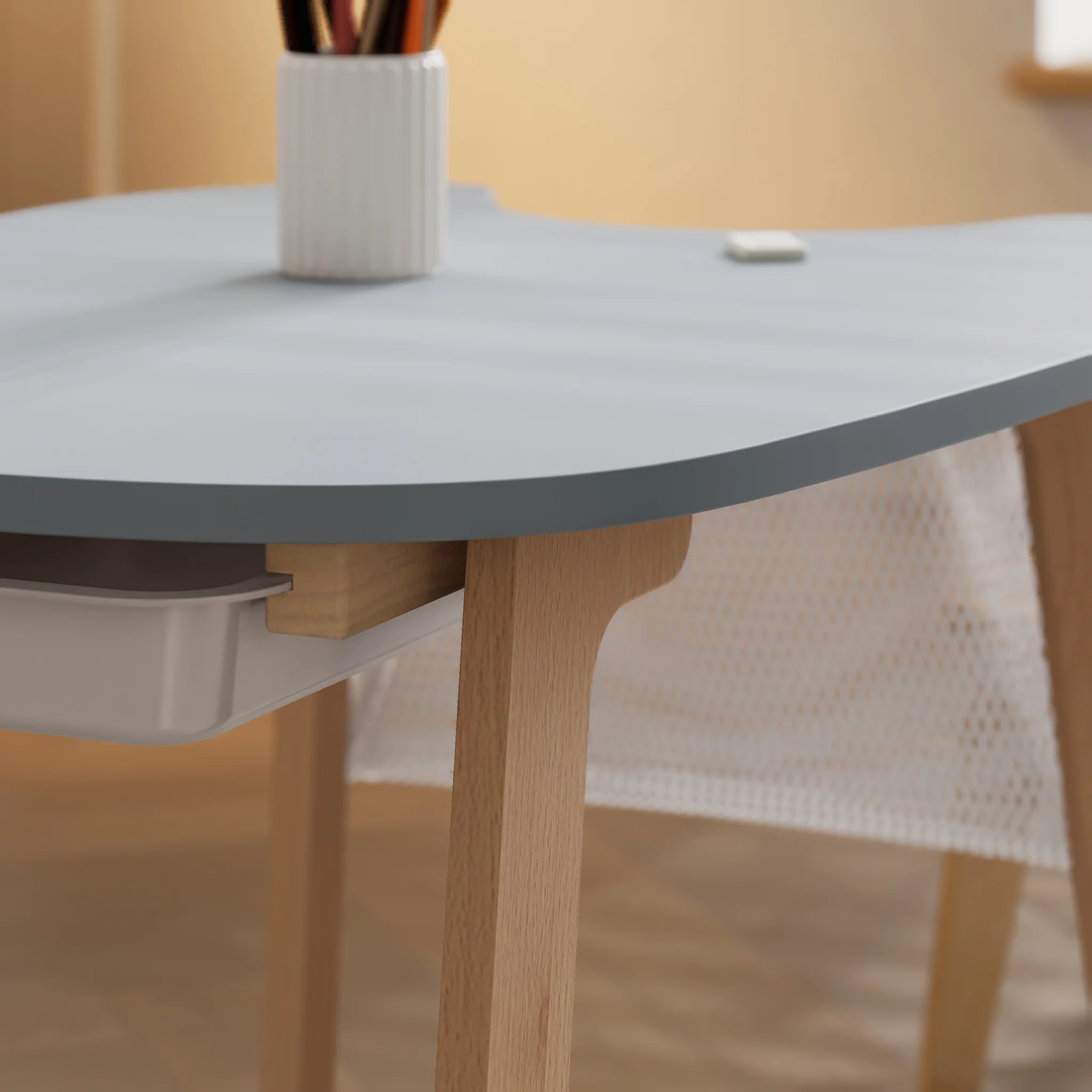 Tidy Play Table for Kids | Round Play Table with Storage Net - Image 12