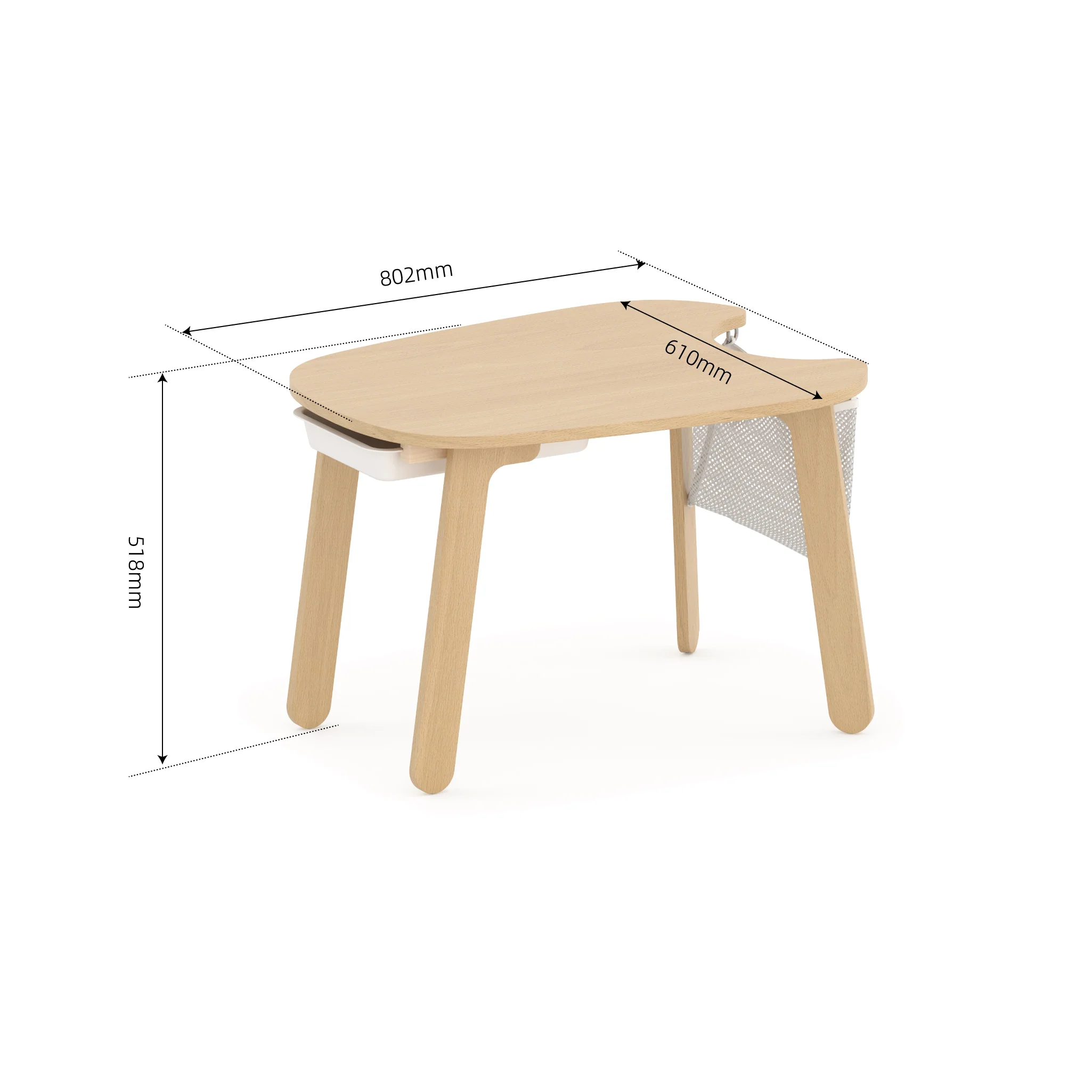 Tidy Play Table for Kids | Round Play Table with Storage Net - Image 5