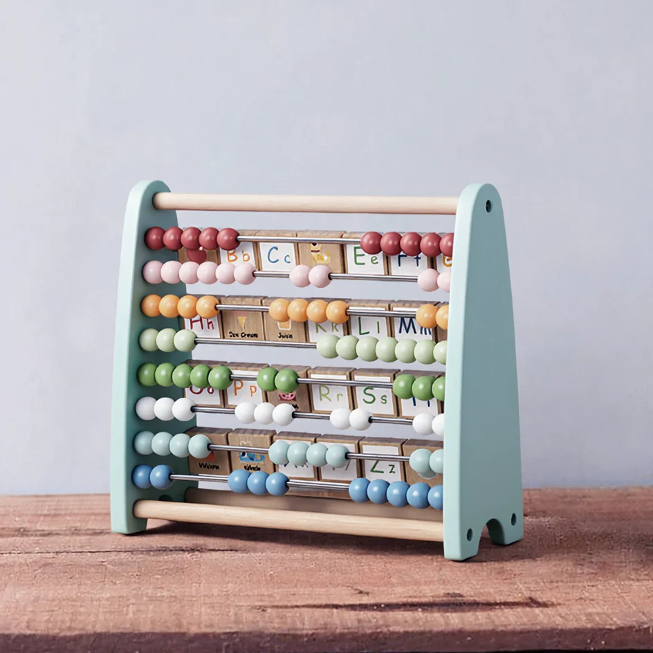 Tooky Double-Sided Wooden Abacus | Alphabet & Counting Learning Toy - Image 5
