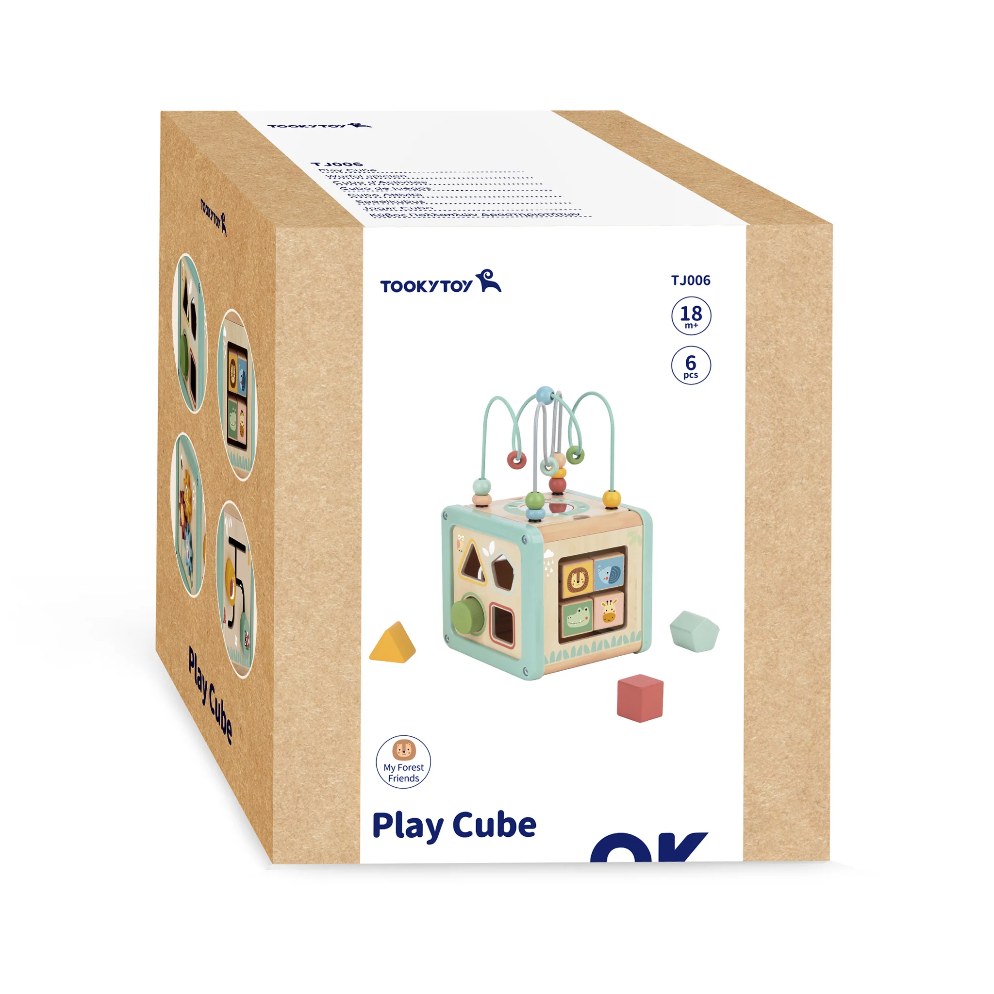 Tooky Toy Play Cube | 5-in-1 Wooden Multi-Activity Cube for Toddlers - Image 11
