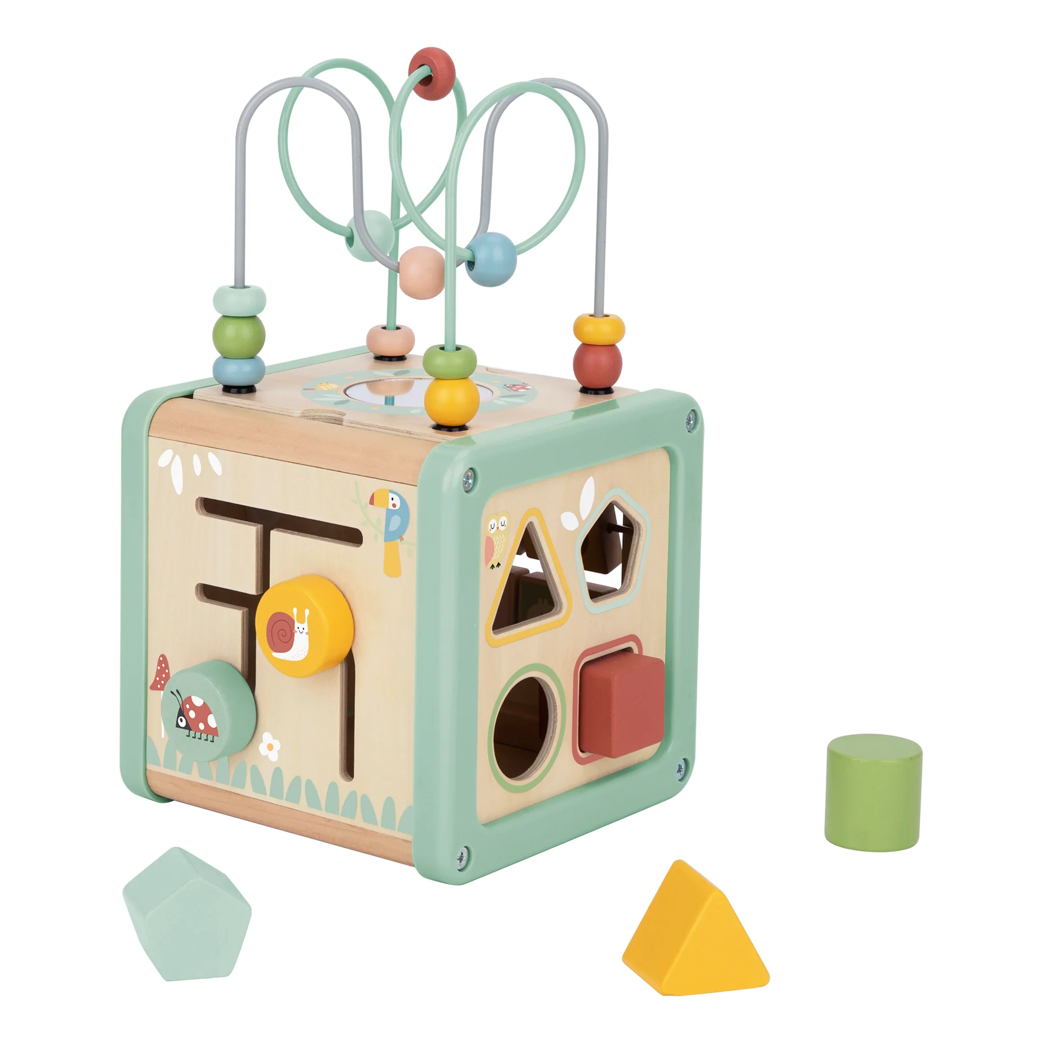 Tooky Toy Play Cube | 5-in-1 Wooden Multi-Activity Cube for Toddlers - Image 5