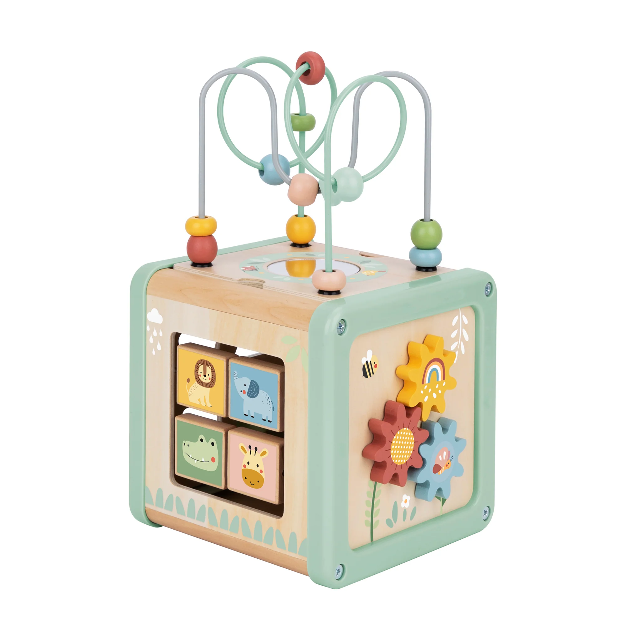 Tooky Toy Play Cube | 5-in-1 Wooden Multi-Activity Cube for Toddlers - Image 7