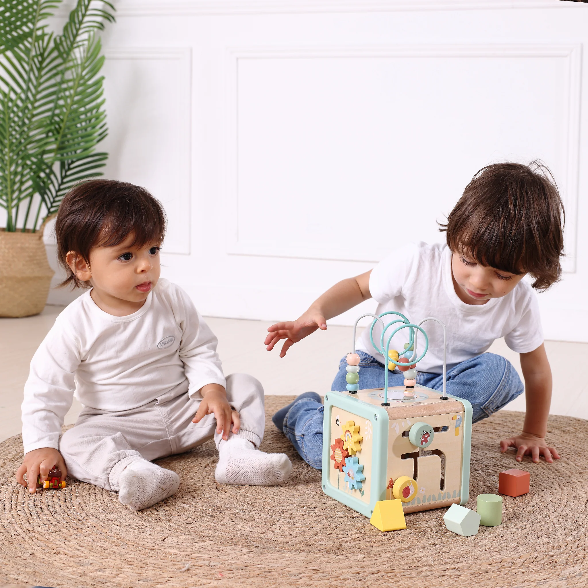 Tooky Toy Play Cube | 5-in-1 Wooden Multi-Activity Cube for Toddlers - Image 8