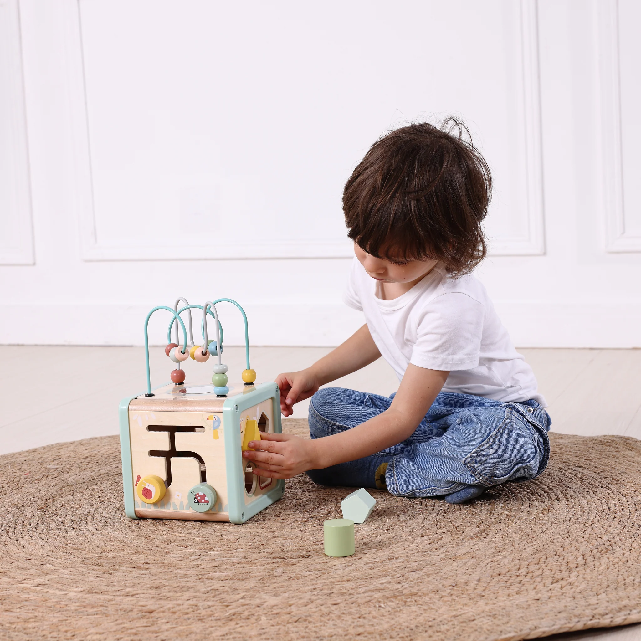 Tooky Toy Play Cube | 5-in-1 Wooden Multi-Activity Cube for Toddlers - Image 9