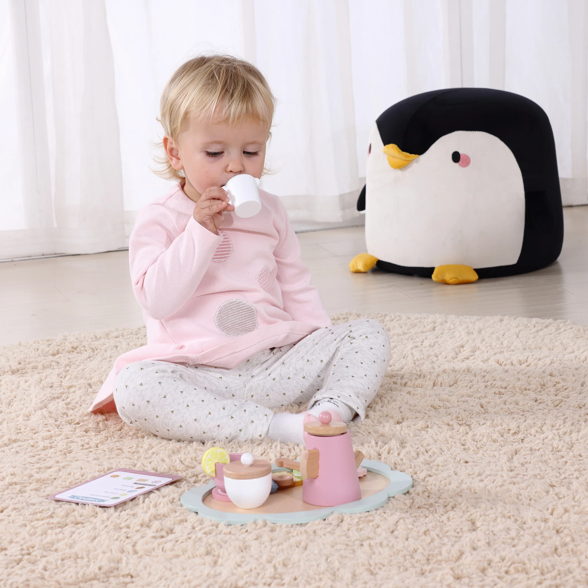 Tooky Wooden Toy Tea Set for Kids | Pretend Play Tea Time Set