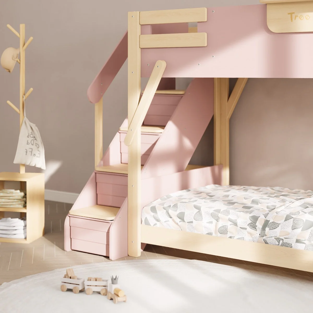 Treehouse King Single Bunk Bed + Storage Staircase - Image 10