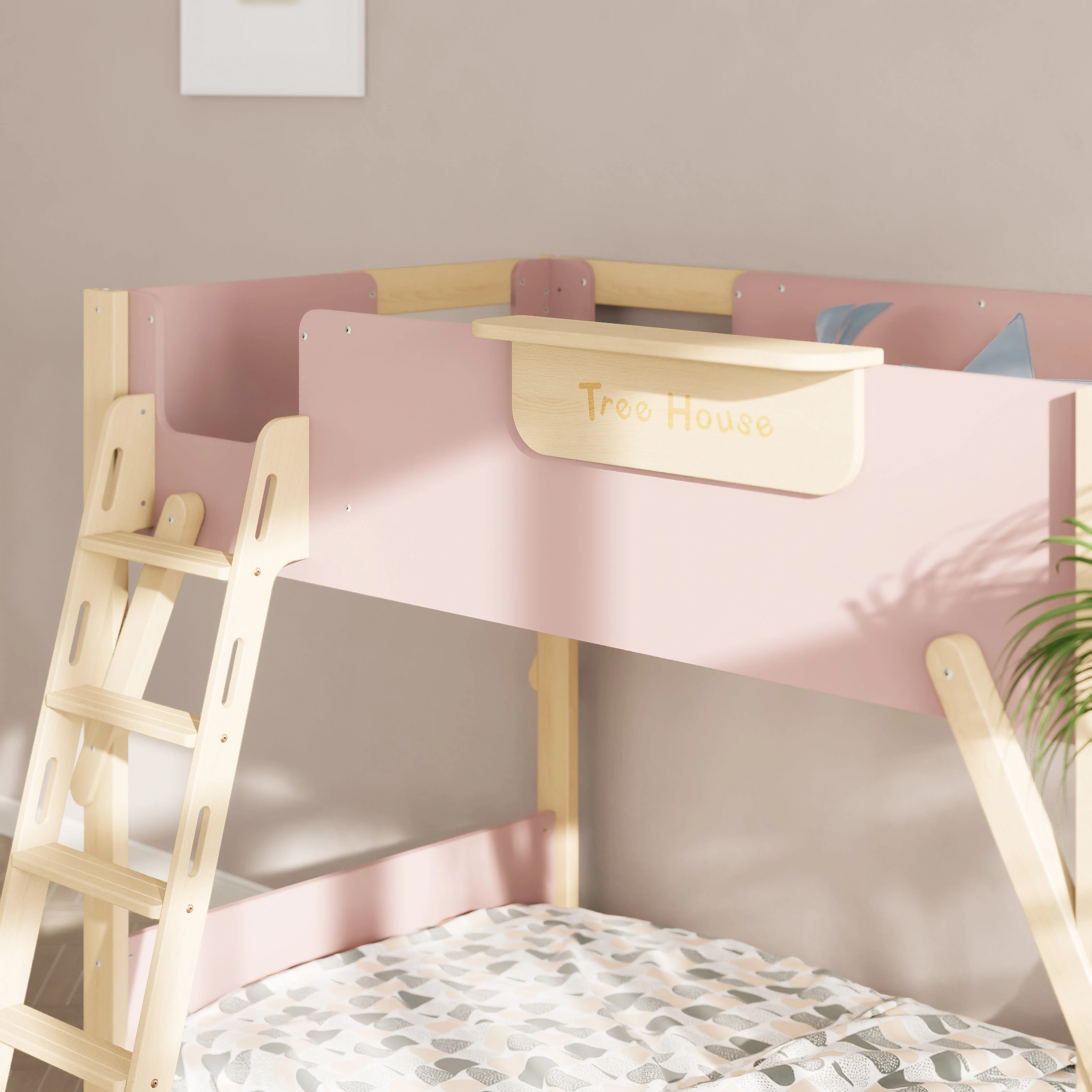 Treehouse King Single Bunk + Roof Frame and Ladder - Image 13