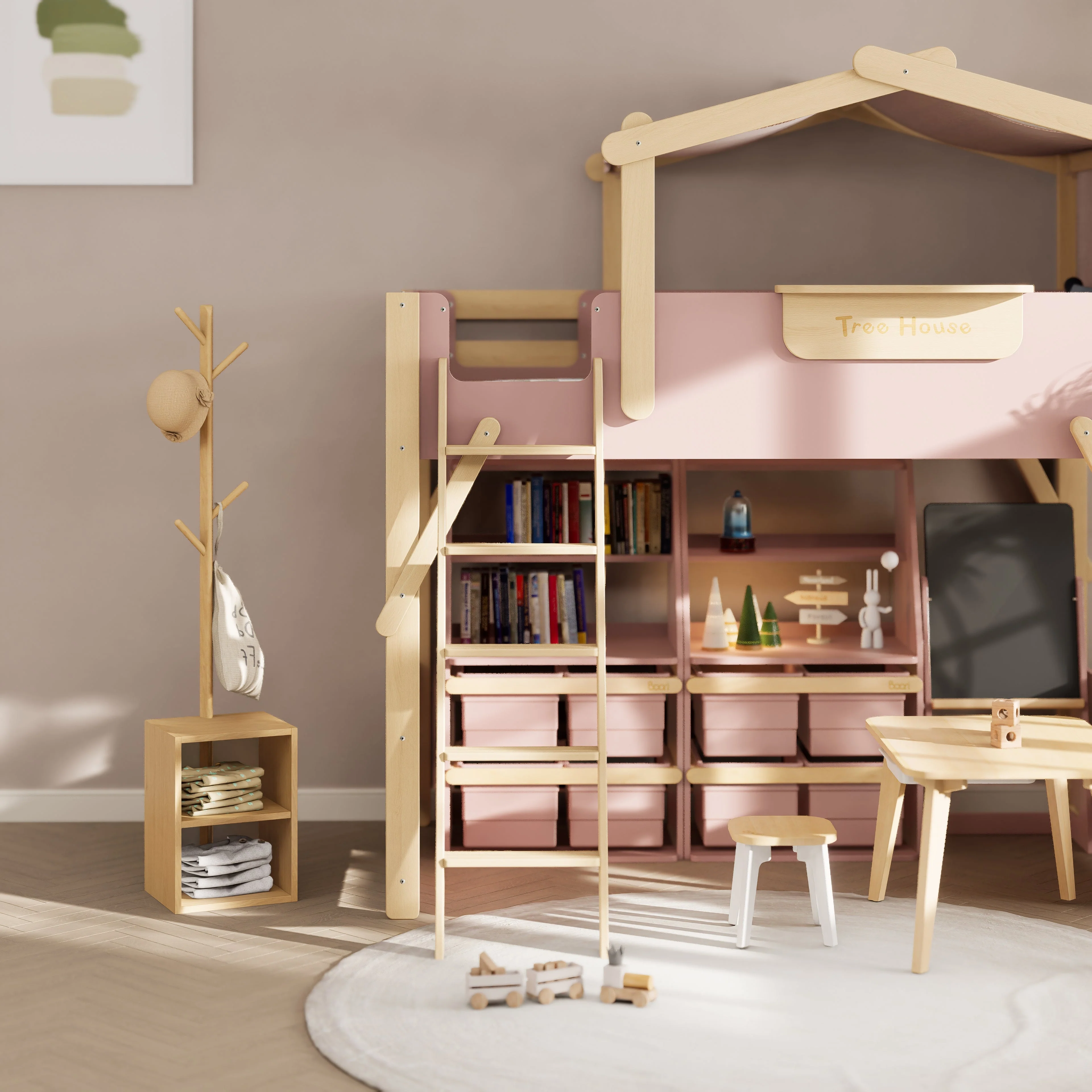 Treehouse King Single Loft + Roof Frame and Ladder - Image 10