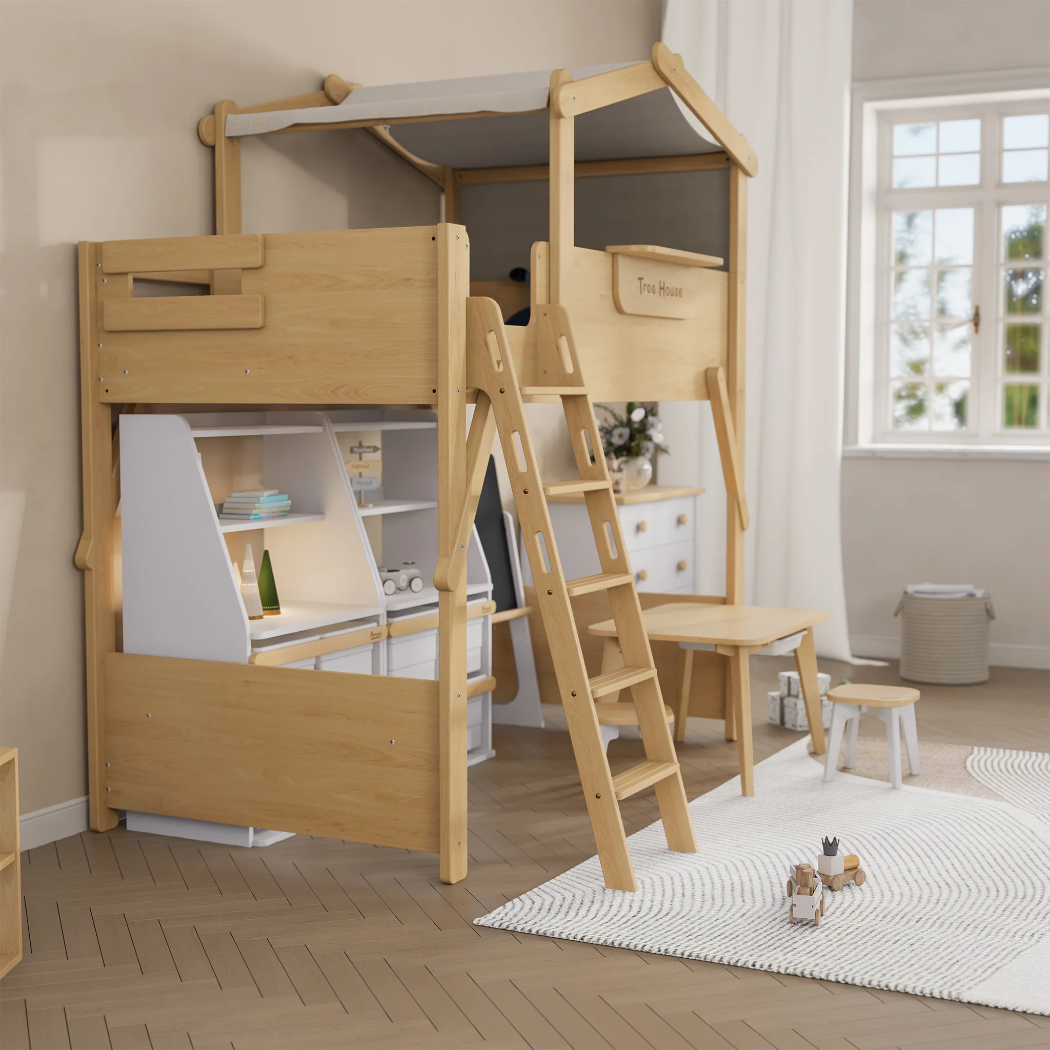 Treehouse King Single Loft + Roof Frame and Ladder - Image 17