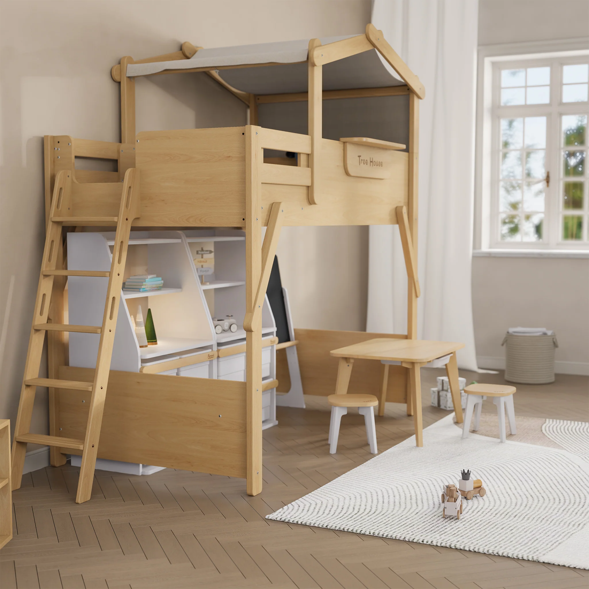 Treehouse King Single Loft + Roof Frame and Ladder - Image 18