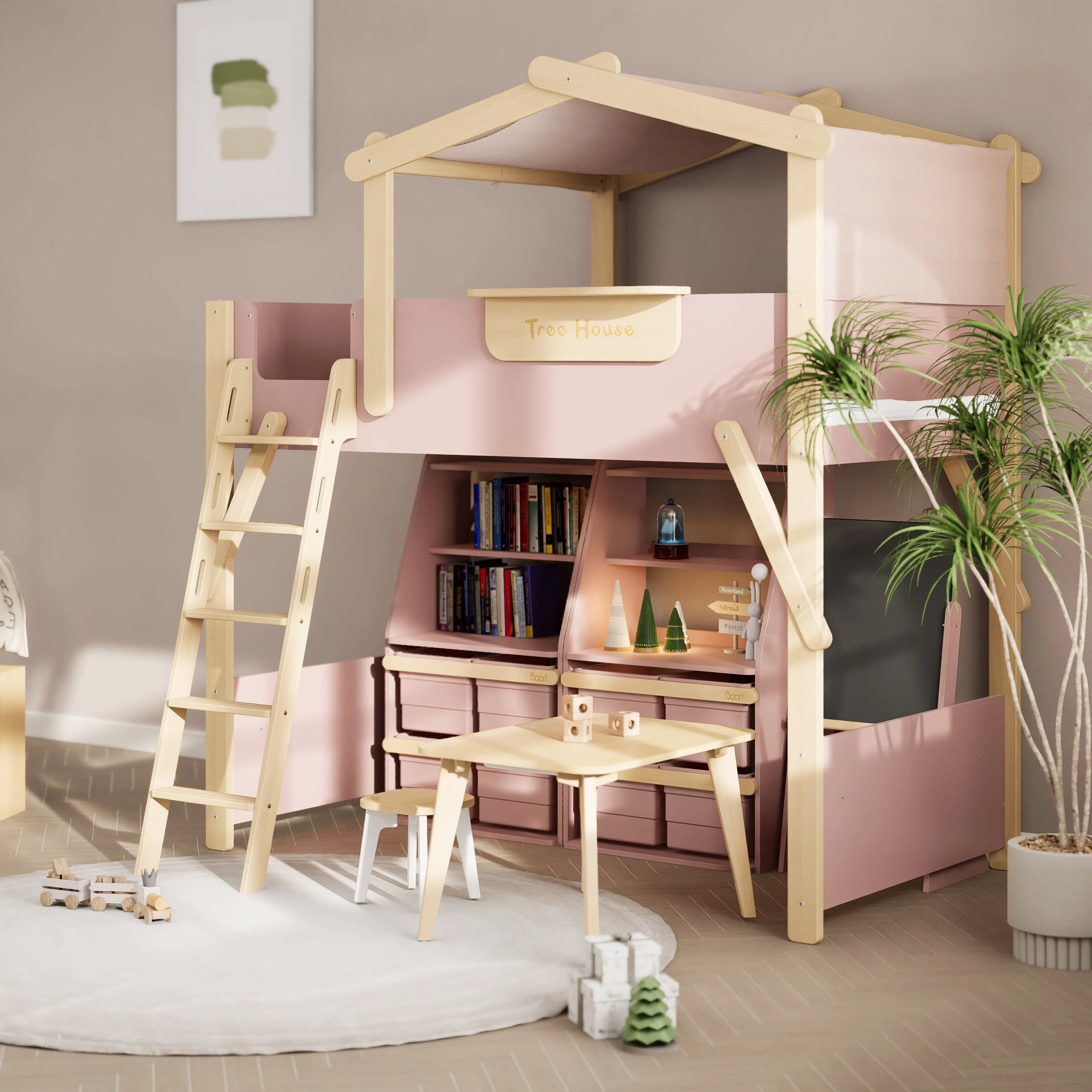 Treehouse King Single Loft + Roof Frame and Ladder - Image 6
