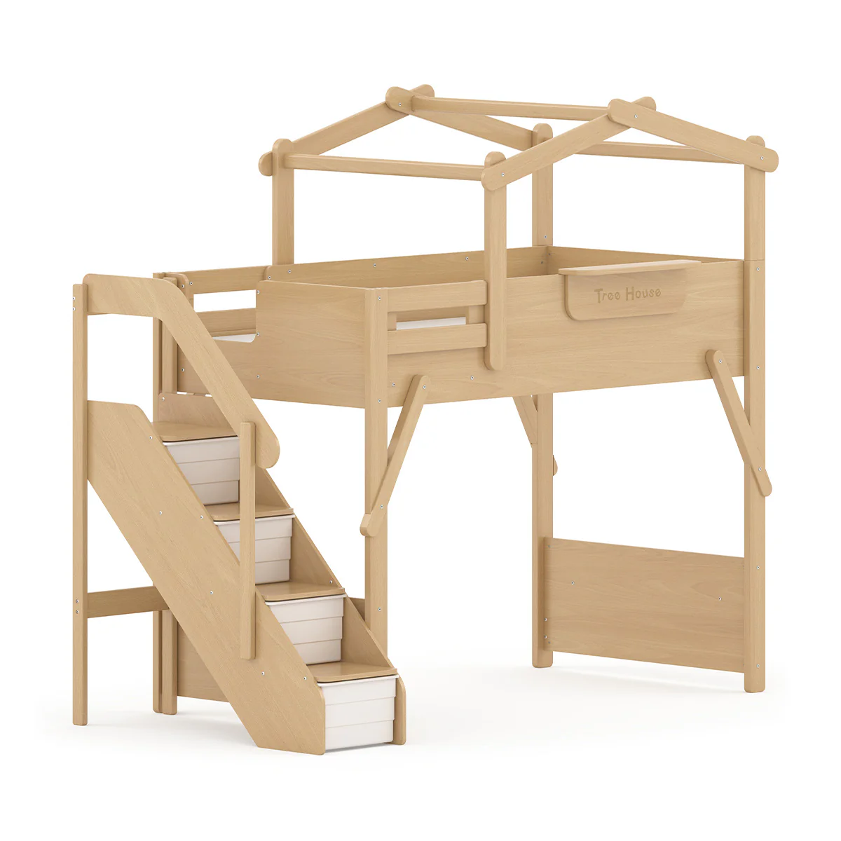 Treehouse King Single Loft + Roof Frame and Storage Staircase - Image 16