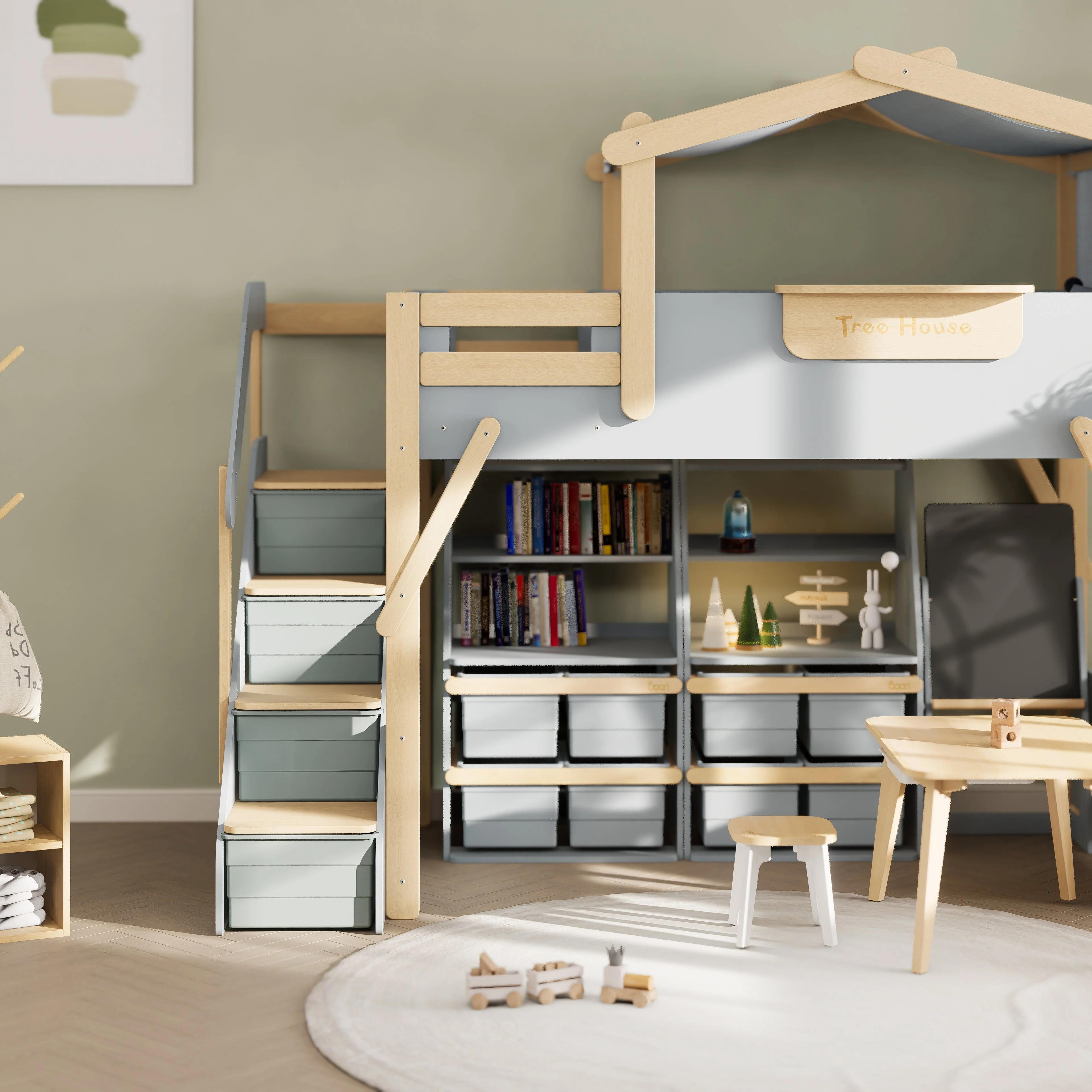 Treehouse King Single Loft + Roof Frame and Storage Staircase - Image 7